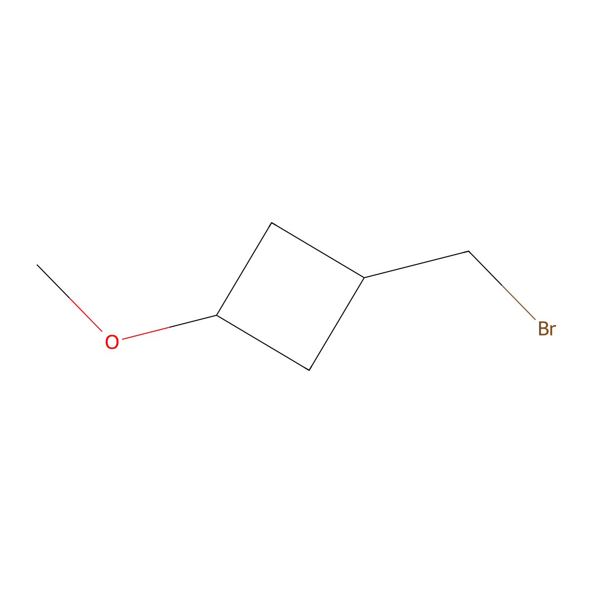 (1r,3r)-1-(Bromomethyl)-3-methoxycyclobutane molecular structure, CAS 1696252-78-4