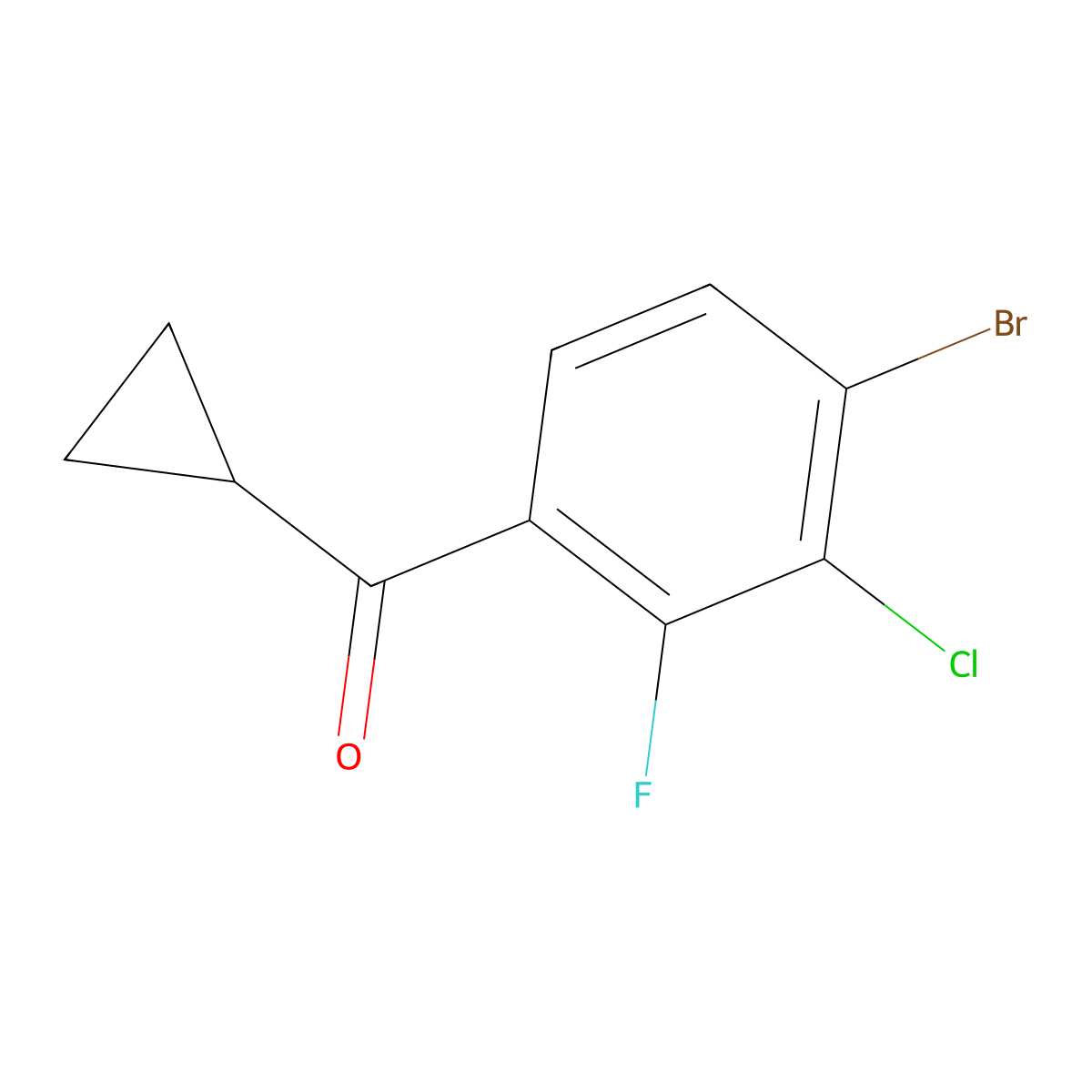 (4-Bromo-3-chloro-2-fluorophenyl)cyclopropylmethanone molecular structure, CAS 1696258-92-0