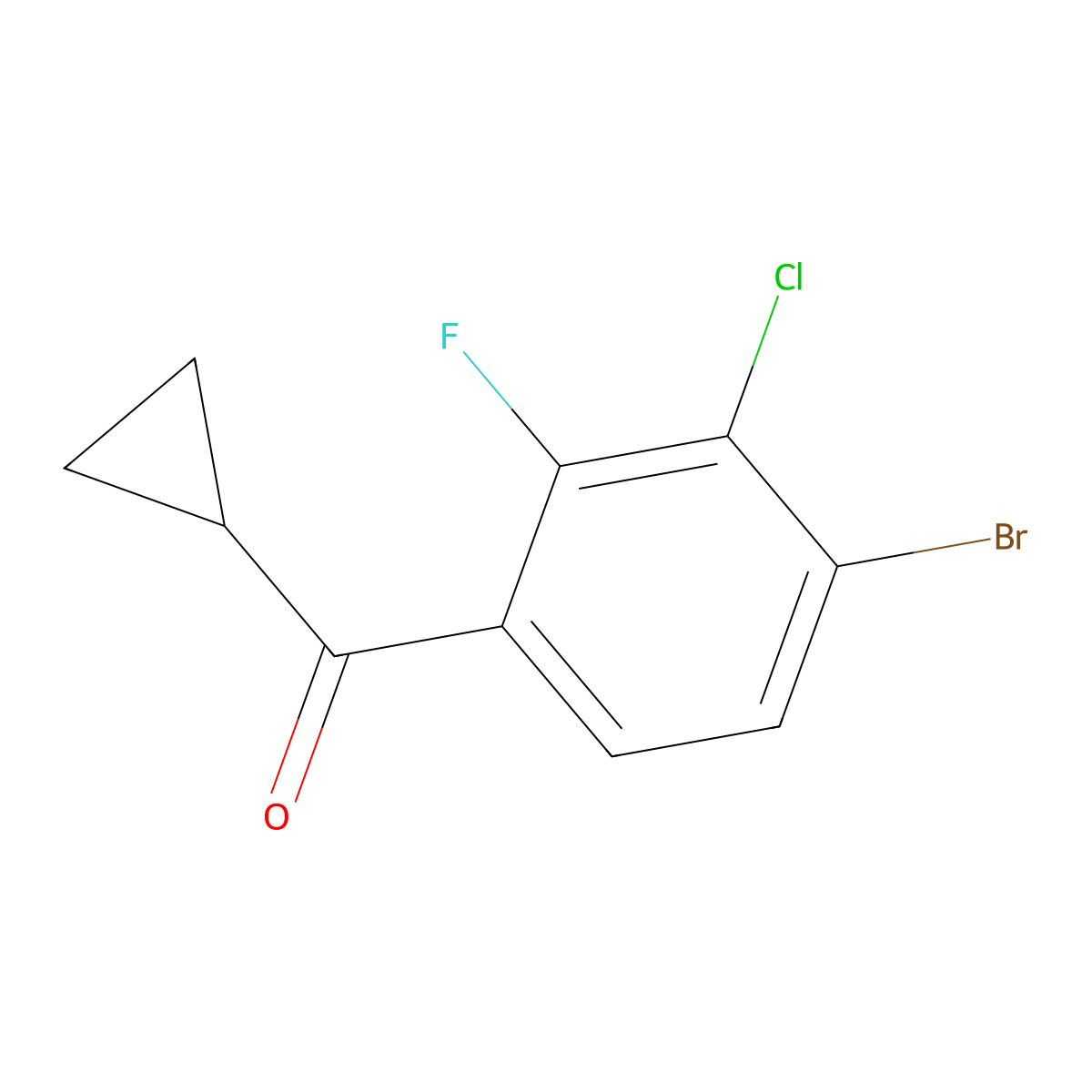 (4-Bromo-3-chloro-2-fluorophenyl)cyclopropylmethanone molecular structure, CAS 1696258-92-0