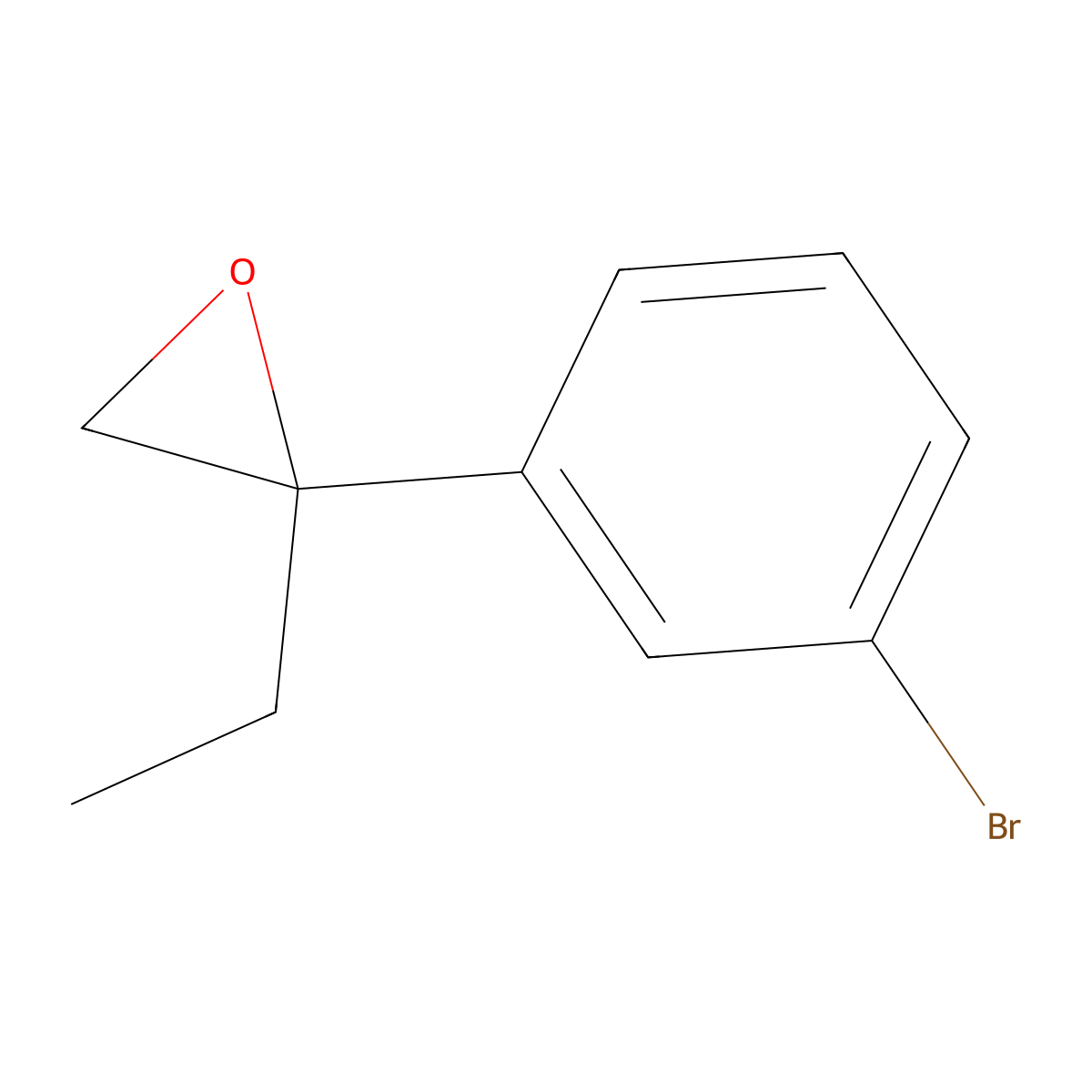 2-(3-Bromophenyl)-2-ethyloxirane molecular structure, CAS 1696261-92-3