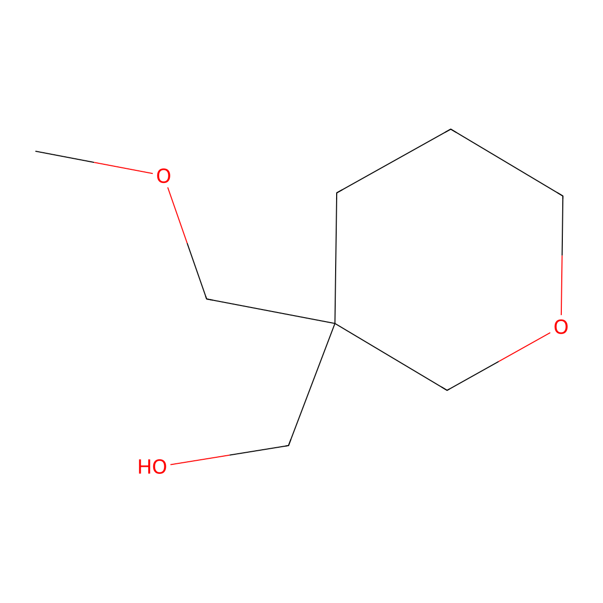 [3-(Methoxymethyl)oxan-3-yl]methanol molecular structure, CAS 1696302-45-0