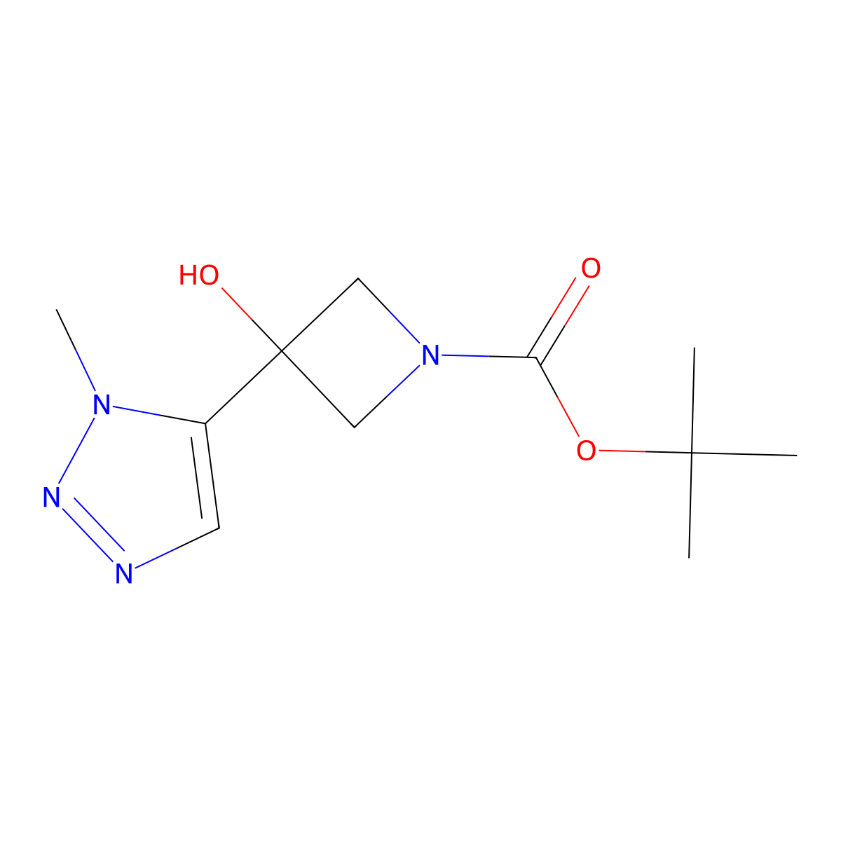 Tert-butyl 3-hydroxy-3-(1-methyl-1h-1,2,3-triazol-5-yl)azetidine-1-carboxylate molecular structure, CAS 1696308-19-6