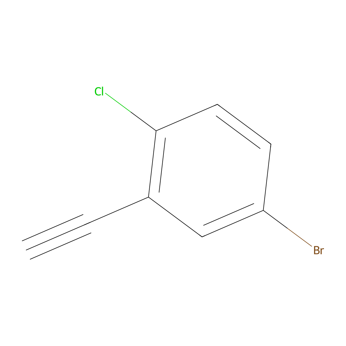 4-Bromo-1-chloro-2-ethynylbenzene molecular structure, CAS 1696309-52-0