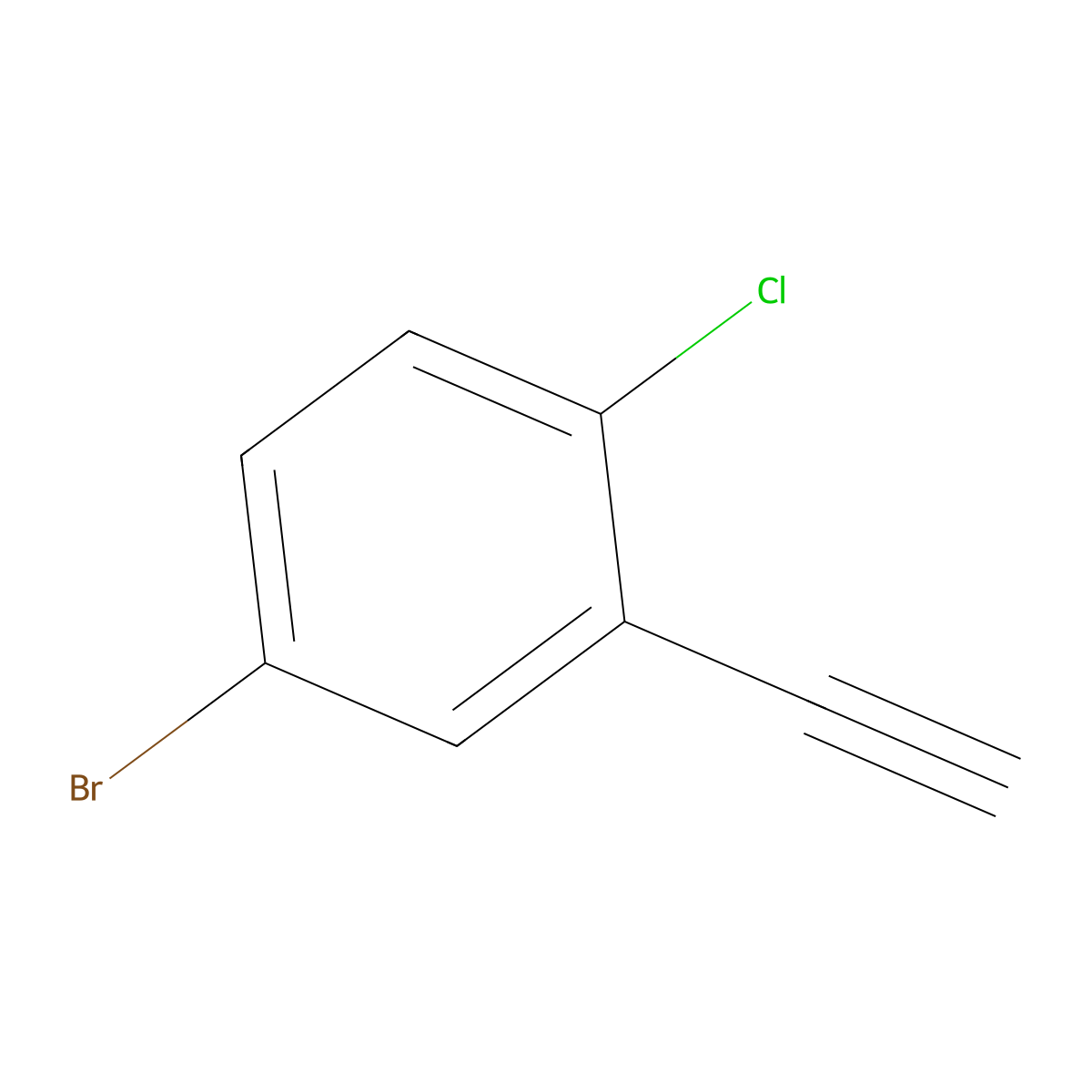 4-Bromo-1-chloro-2-ethynylbenzene molecular structure, CAS 1696309-52-0