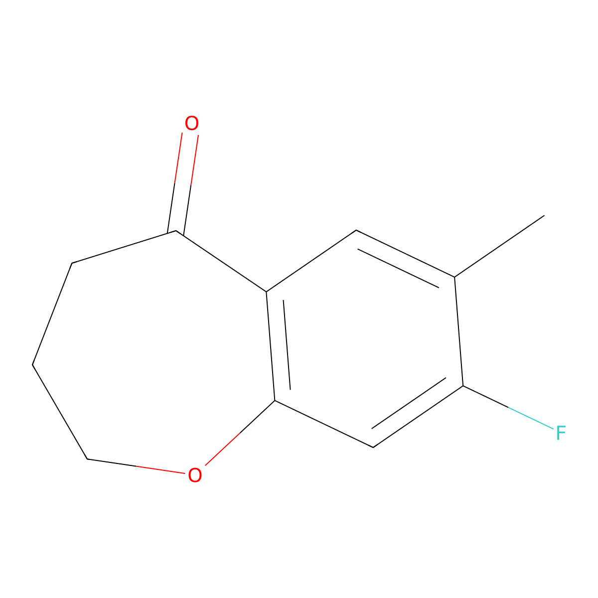 8-fluoro-7-methyl-3,4-dihydrobenzo[b]oxepin-5(2H)-one molecular structure, CAS 1696324-19-2