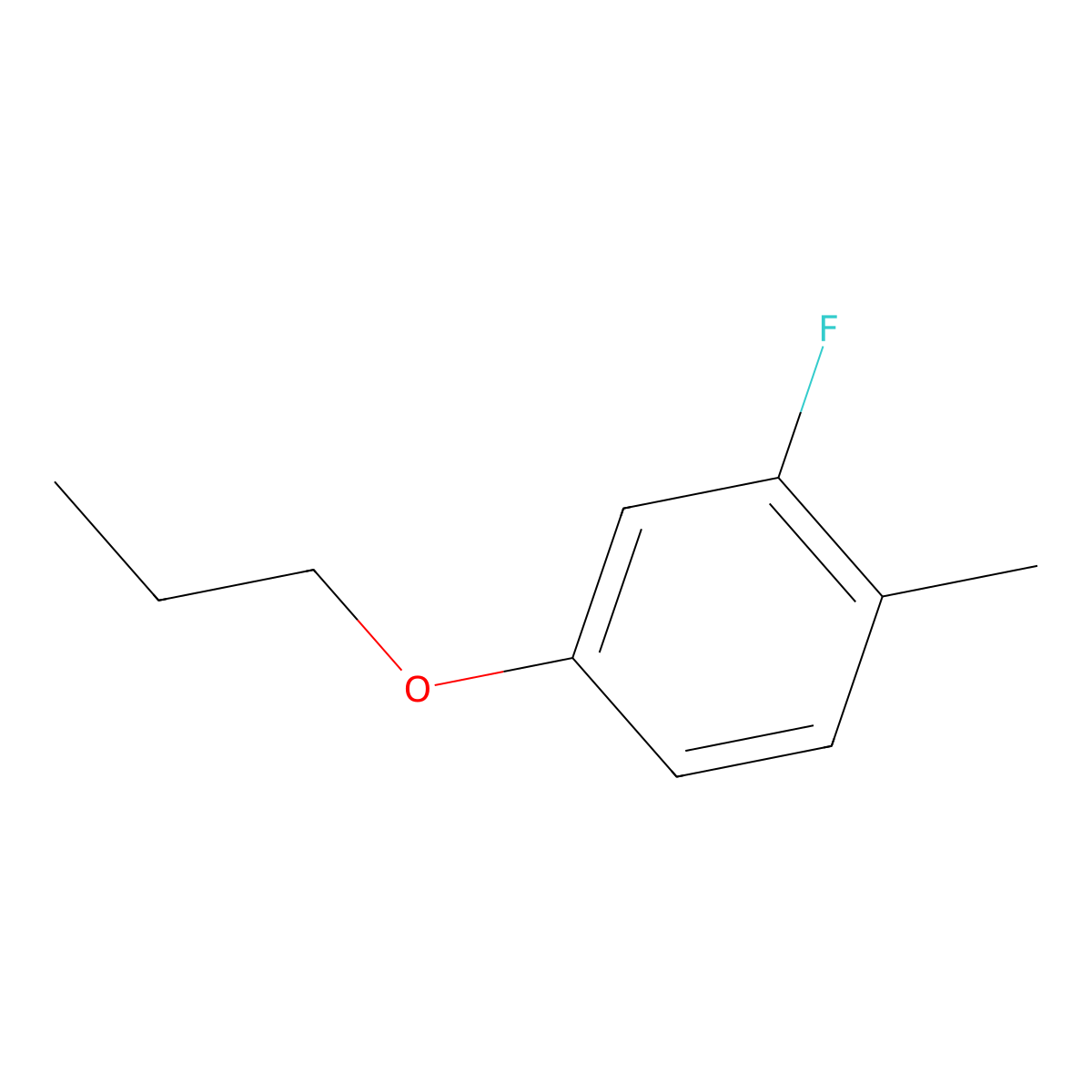 2-Fluoro-1-methyl-4-propoxybenzene molecular structure, CAS 1696332-36-1