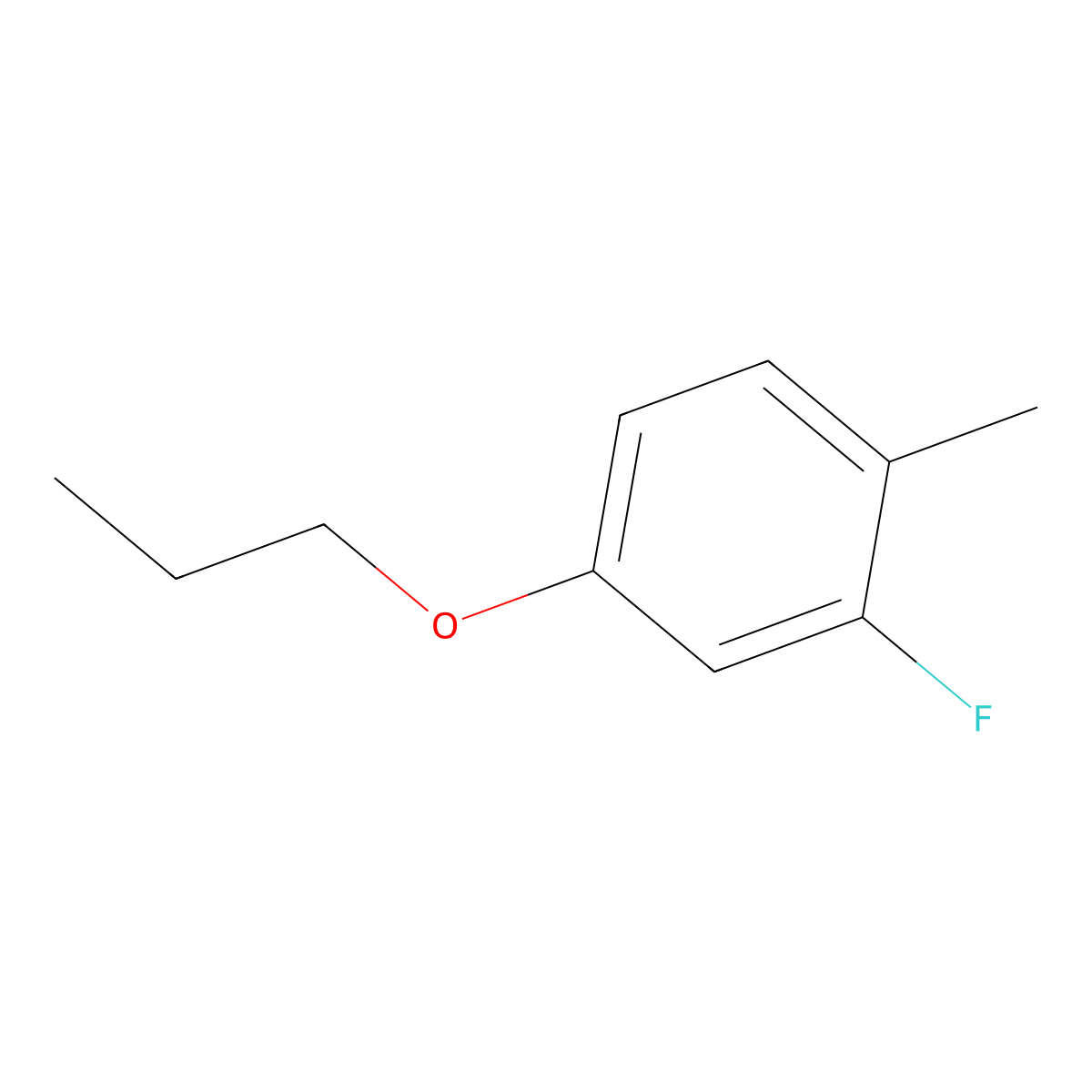 2-Fluoro-1-methyl-4-propoxybenzene molecular structure, CAS 1696332-36-1