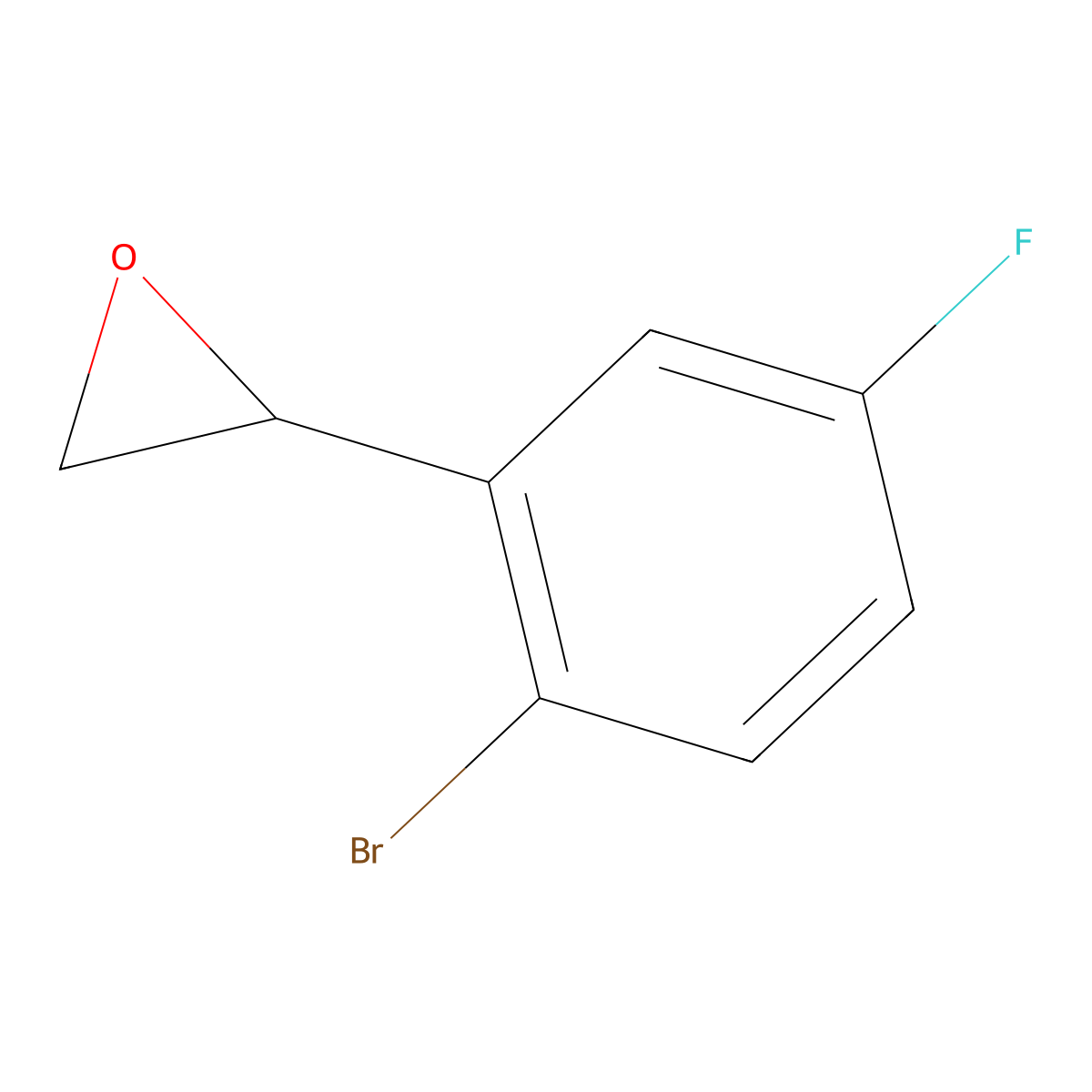2-(2-Bromo-5-fluorophenyl)oxirane molecular structure, CAS 1696361-54-2