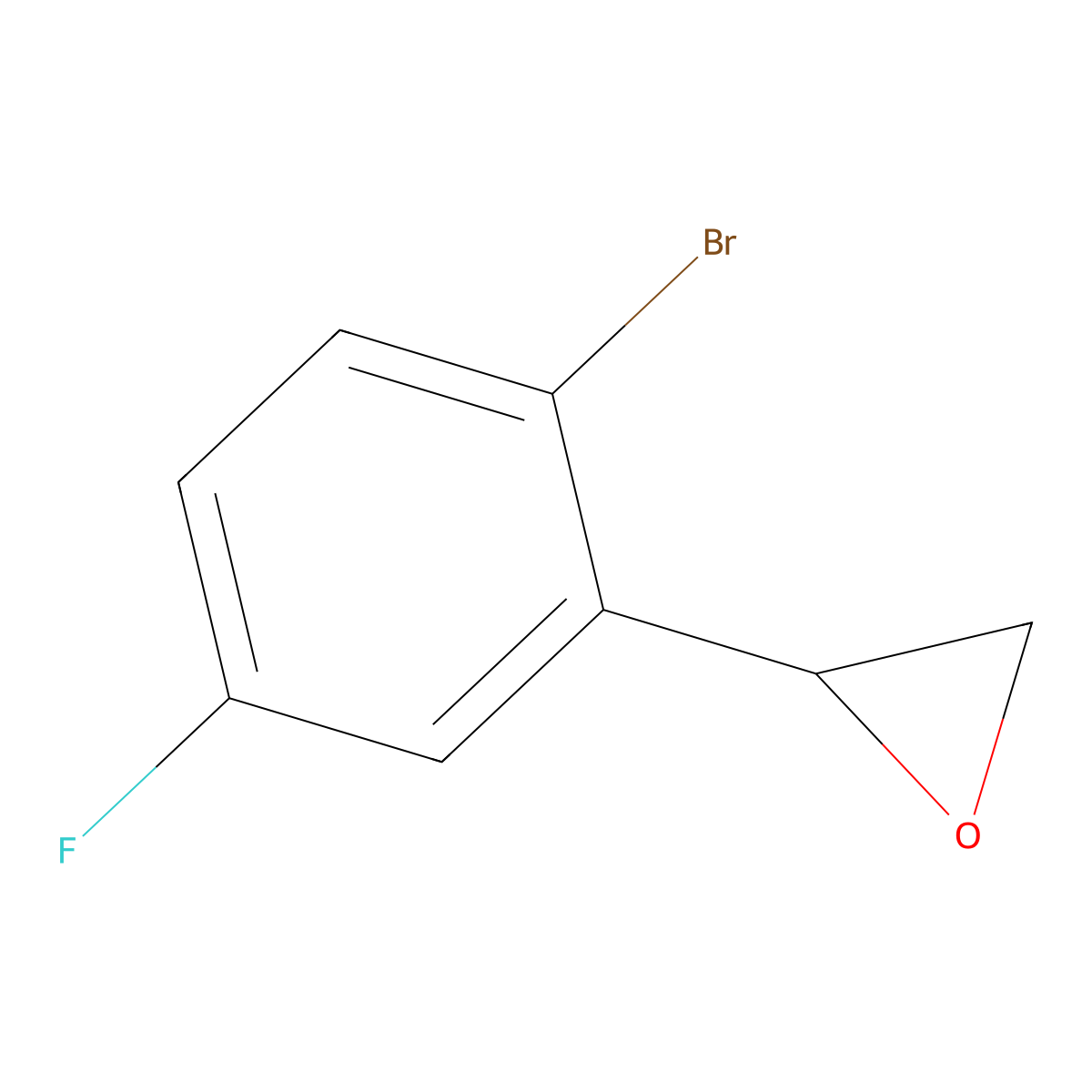 2-(2-Bromo-5-fluorophenyl)oxirane molecular structure, CAS 1696361-54-2