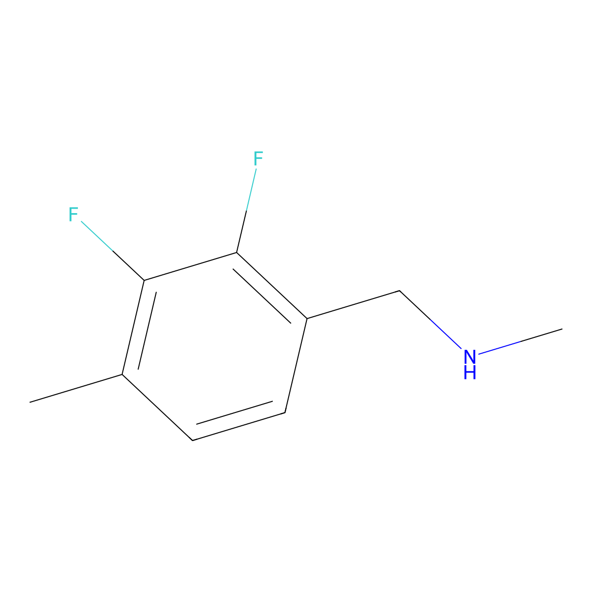 [(2,3-Difluoro-4-methylphenyl)methyl](methyl)amine molecular structure, CAS 1696372-45-8