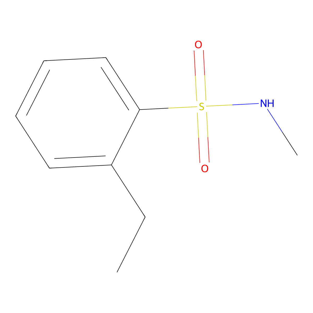 2-Ethyl-N-methylbenzene-1-sulfonamide molecular structure, CAS 1696381-41-5