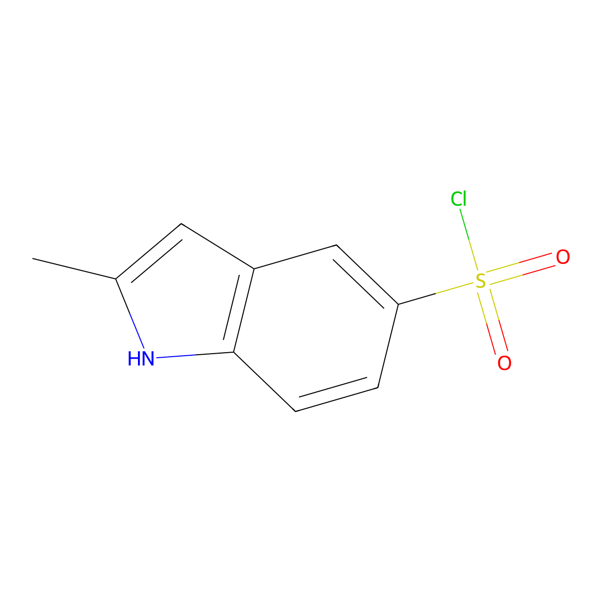 2-Methyl-1H-indole-5-sulfonyl chloride molecular structure, CAS 1696428-12-2