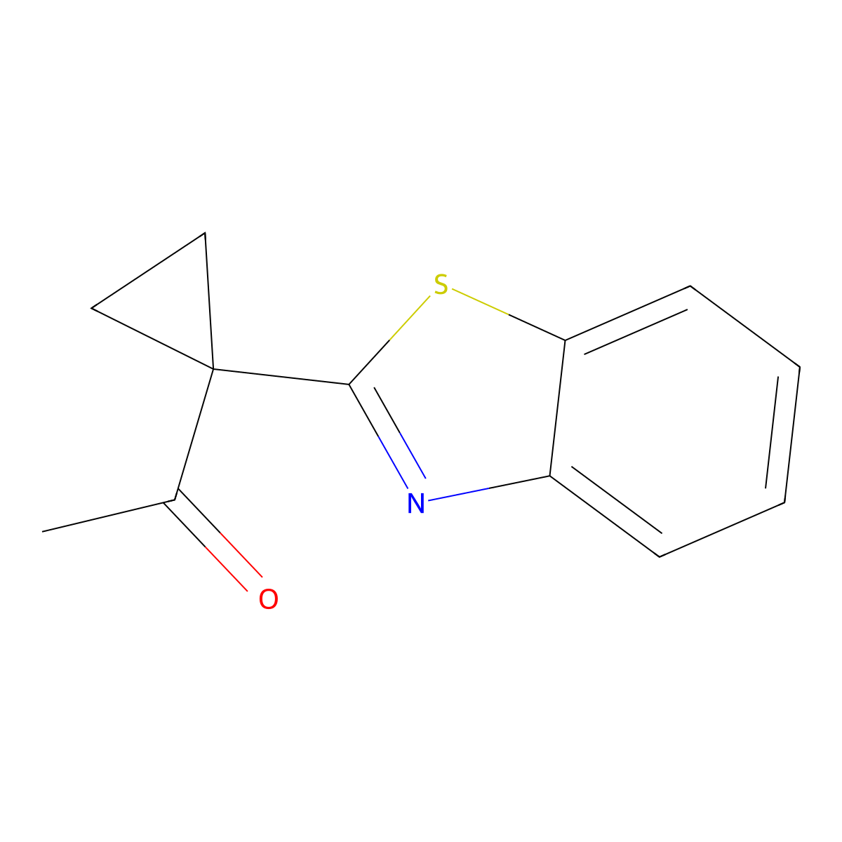 1-(1-(Benzo[D]thiazol-2-YL)cyclopropyl)ethanone molecular structure, CAS 1696501-68-4