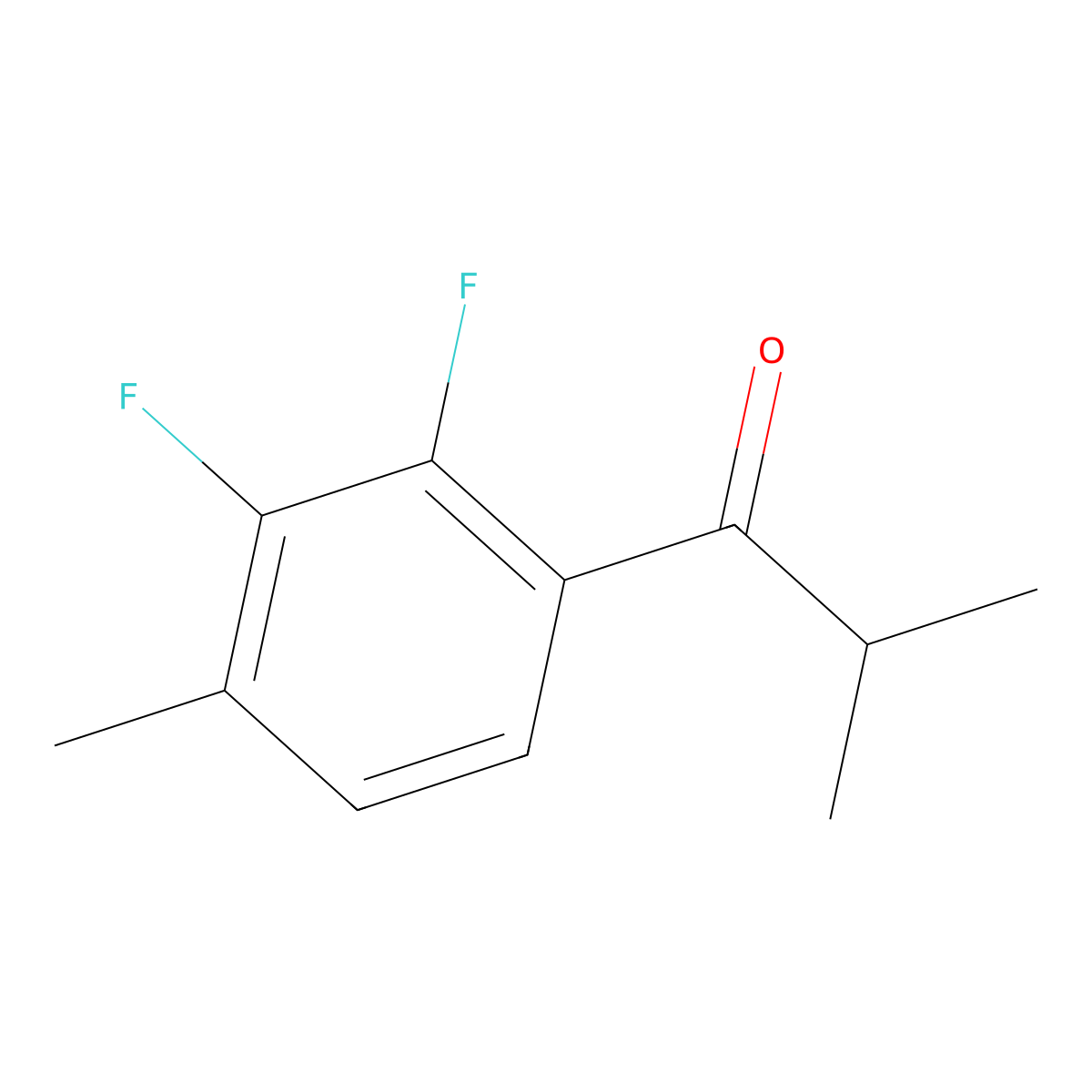 1-(2,3-Difluoro-4-methylphenyl)-2-methyl-1-propanone molecular structure, CAS 1696536-92-1