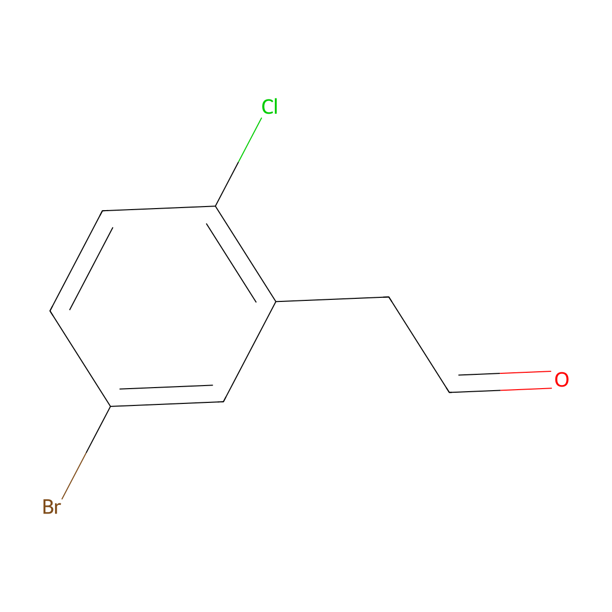 2-(5-Bromo-2-chlorophenyl)acetaldehyde molecular structure, CAS 1696552-72-3