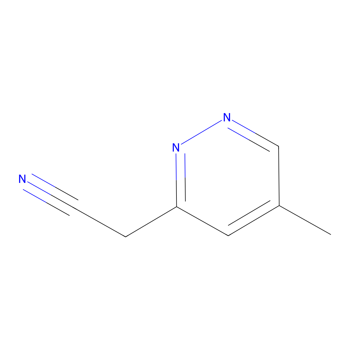 2-(5-Methylpyridazin-3-yl)acetonitrile molecular structure, CAS 1696569-54-6