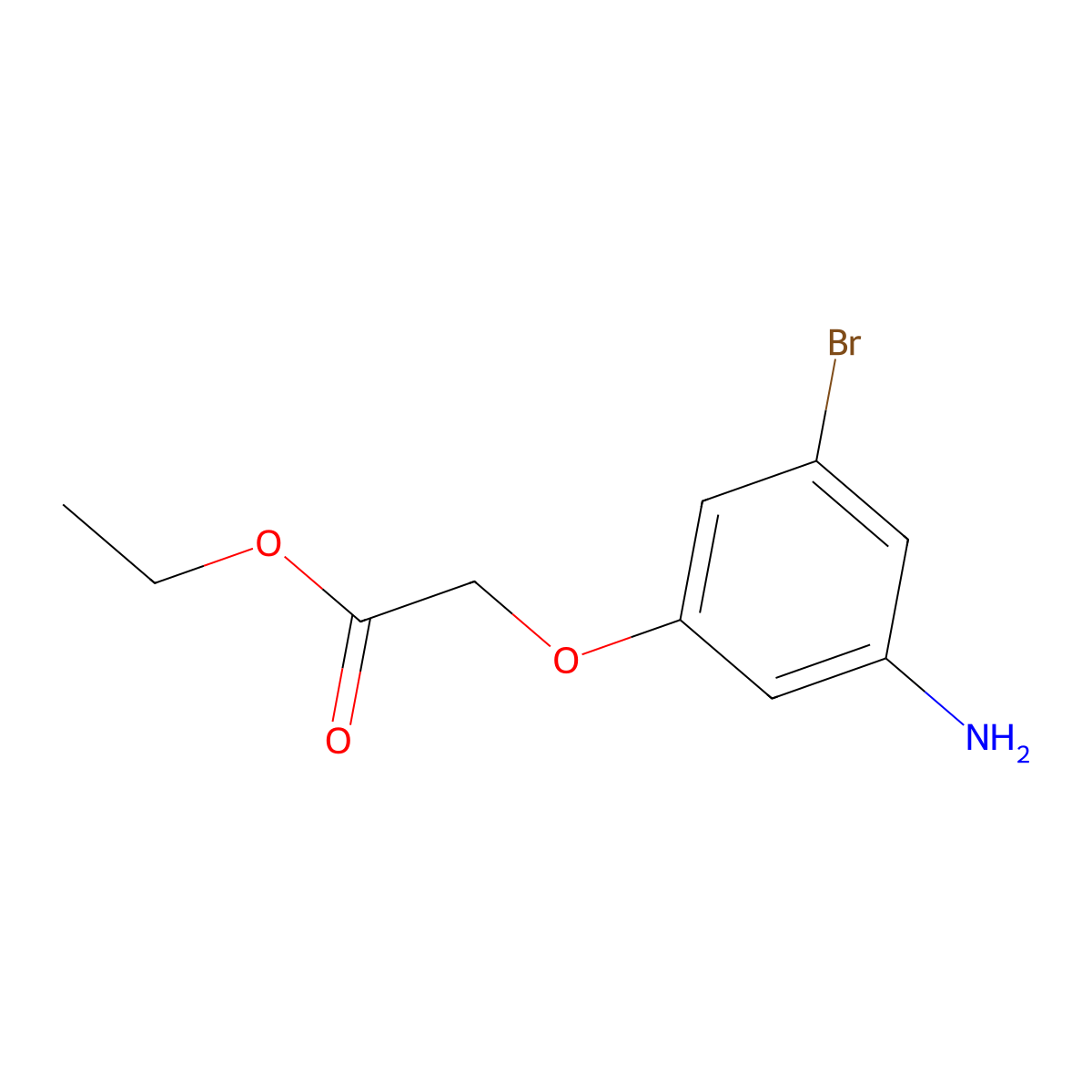 Ethyl 2-(3-amino-5-bromophenoxy)acetate molecular structure, CAS 1696575-07-1