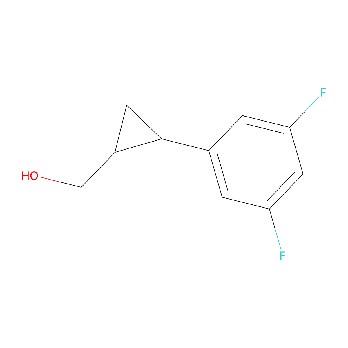 (2-(3,5-Difluorophenyl)cyclopropyl)methanol molecular structure, CAS 1696588-54-1