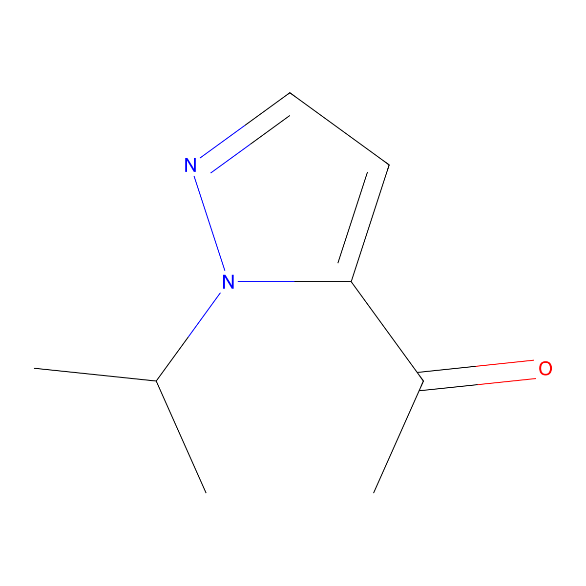 1-[1-(propan-2-yl)-1H-pyrazol-5-yl]ethan-1-one molecular structure, CAS 1696599-92-4