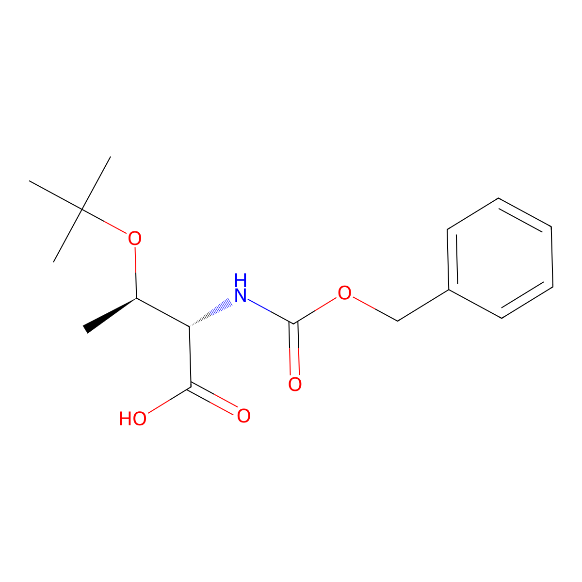 (2S,3R)-2-(((Benzyloxy)carbonyl)amino)-3-(tert-butoxy)butanoic acid molecular structure, CAS 16966-09-9