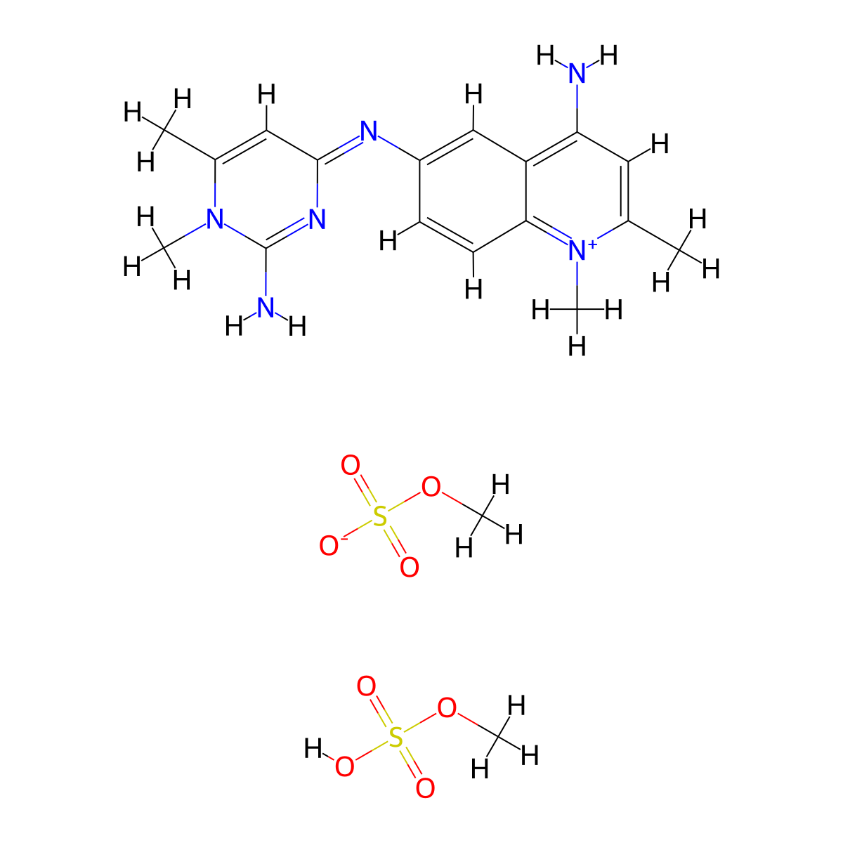 Quinapyramine Sulfate molecular structure, CAS 16966-93-1