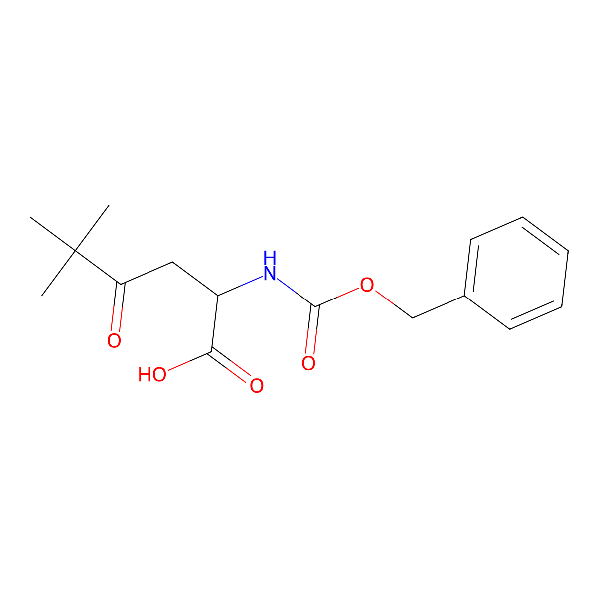 2-{[(Benzyloxy)carbonyl]amino}-5,5-dimethyl-4-oxohexanoic acid molecular structure, CAS 1696603-22-1