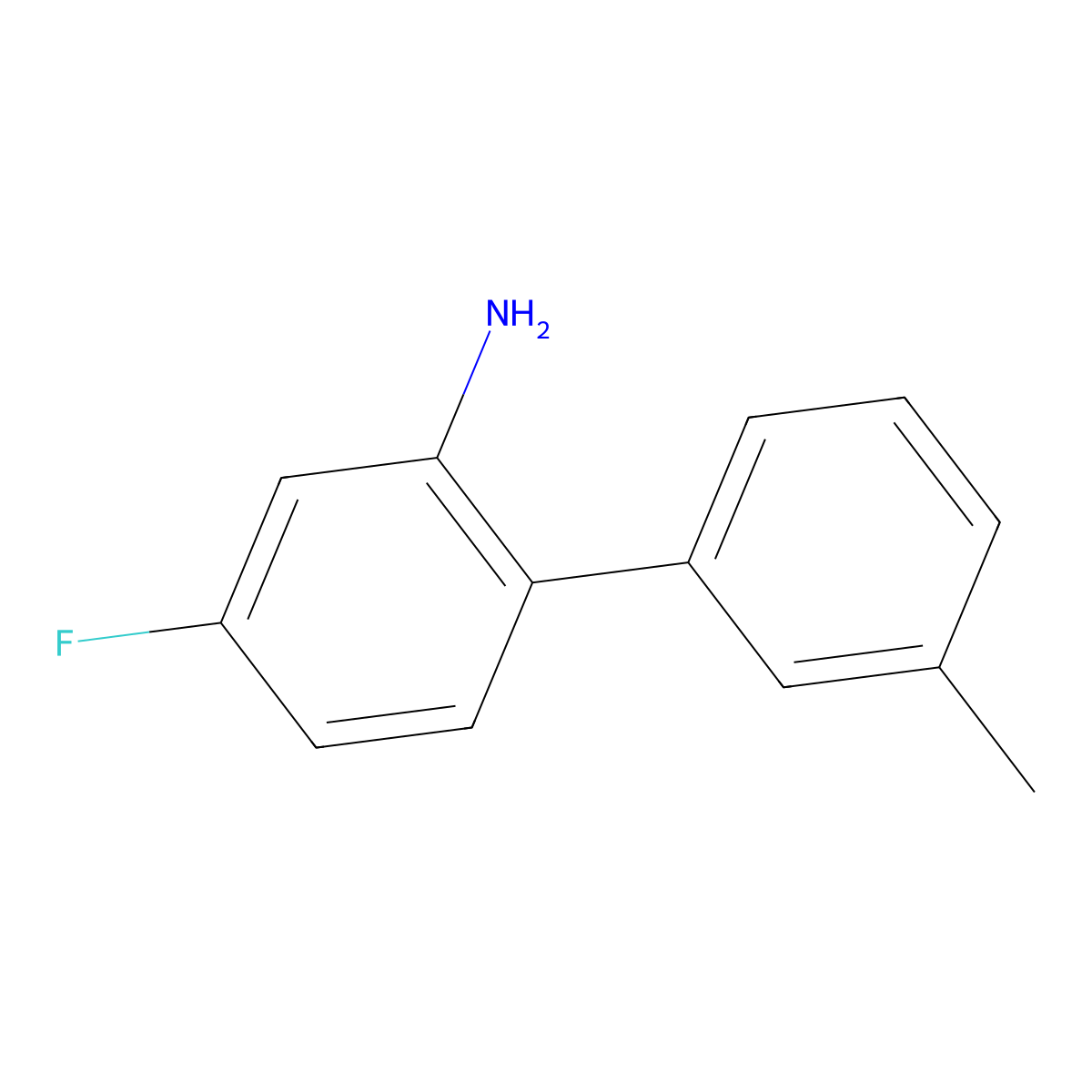 4-Fluoro-3'-methyl[1,1'-biphenyl]-2-amine molecular structure, CAS 1696633-96-1
