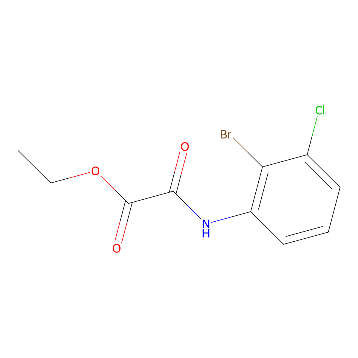 Ethyl [(2-bromo-3-chlorophenyl)carbamoyl]formate molecular structure, CAS 1696659-71-8