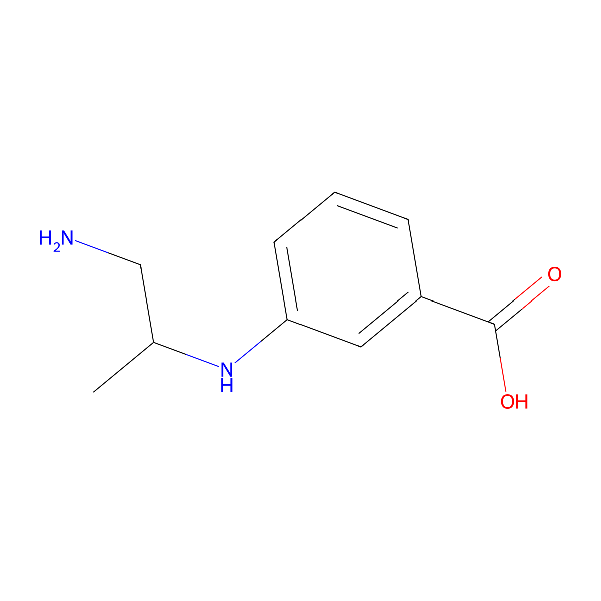3-[(1-Aminopropan-2-yl)amino]benzoic acid molecular structure, CAS 1696660-11-3