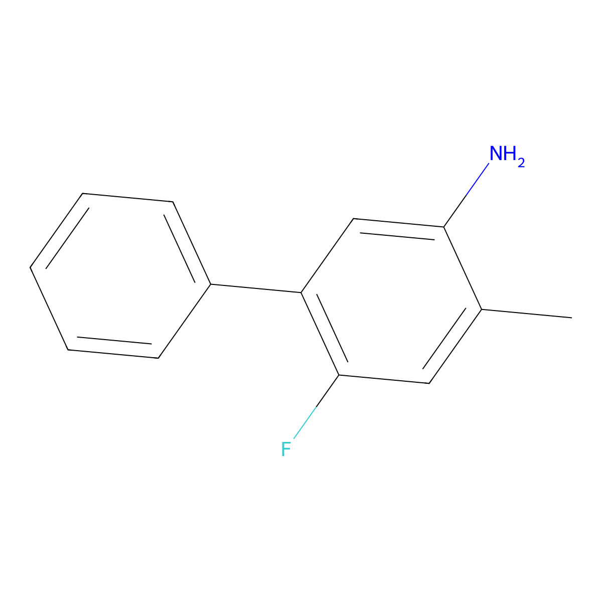 6-Fluoro-4-methyl-[1,1'-biphenyl]-3-amine molecular structure, CAS 1696661-83-2