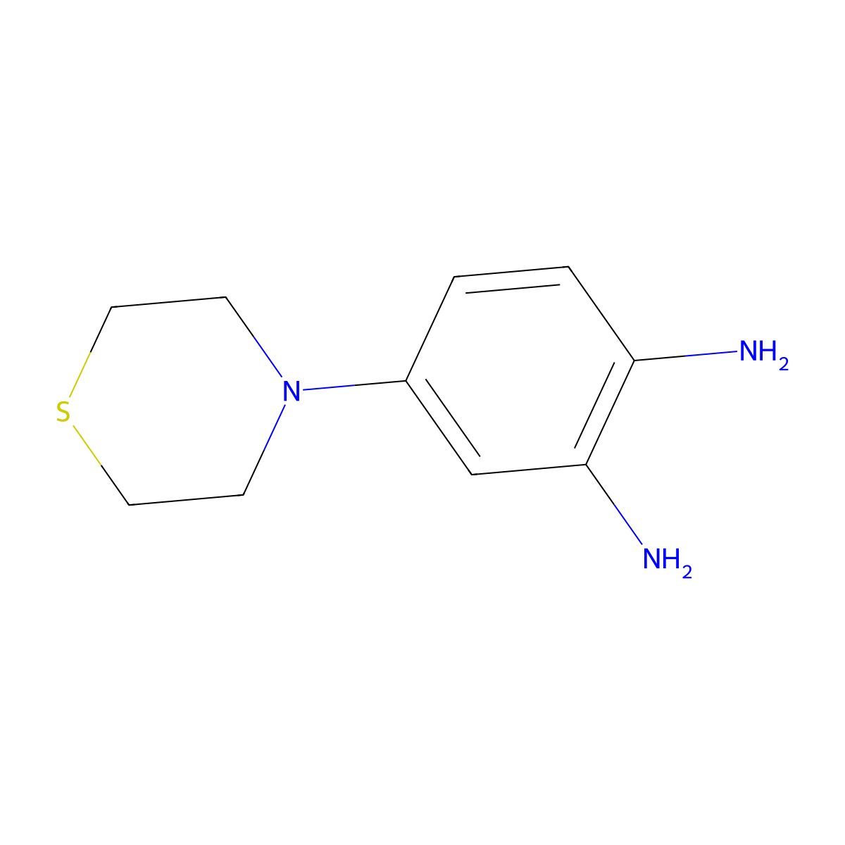 4-Thiomorpholinobenzene-1,2-diamine molecular structure, CAS 1696692-81-5