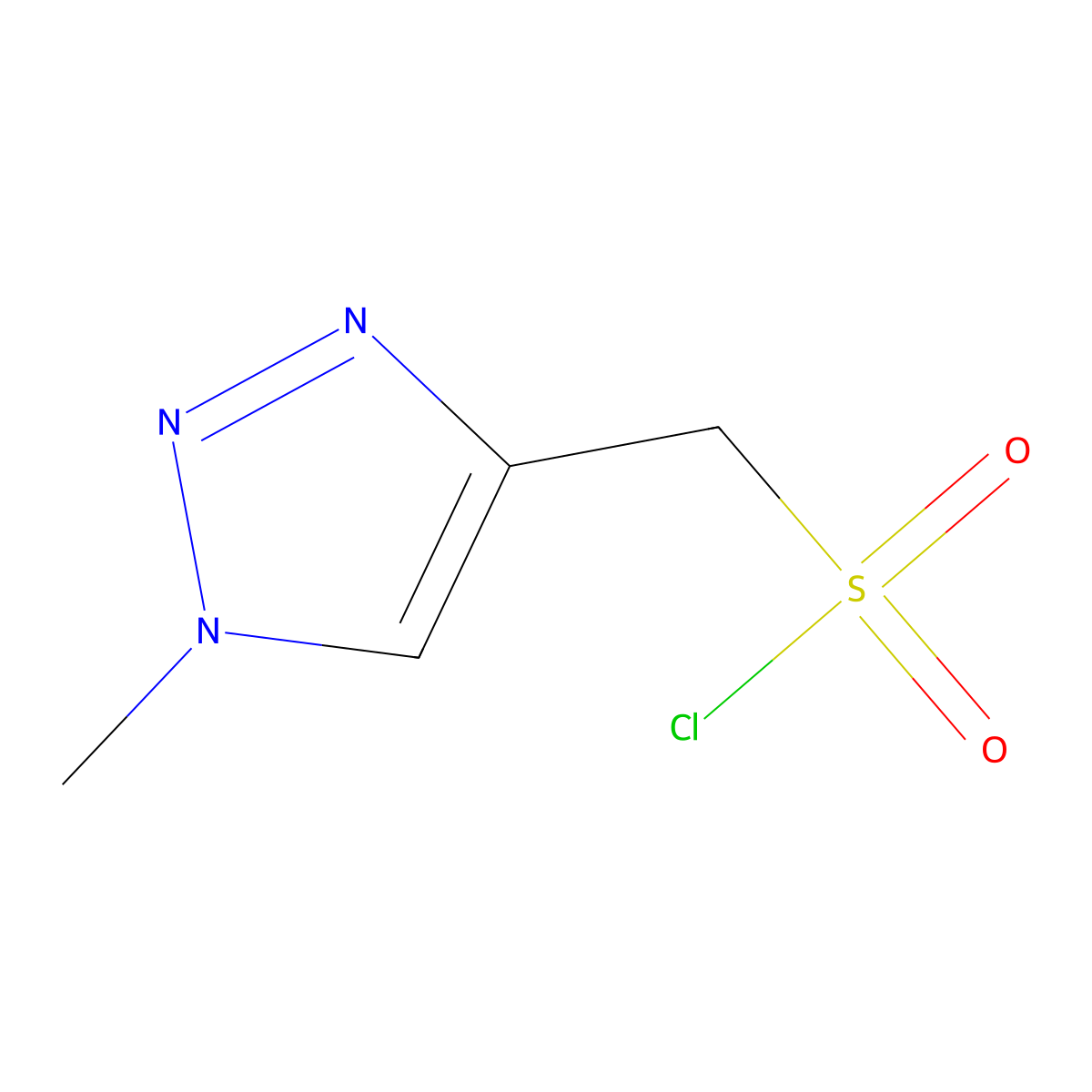 (1-Methyl-1H-1,2,3-triazol-4-yl)methanesulfonyl chloride molecular structure, CAS 1696700-35-2