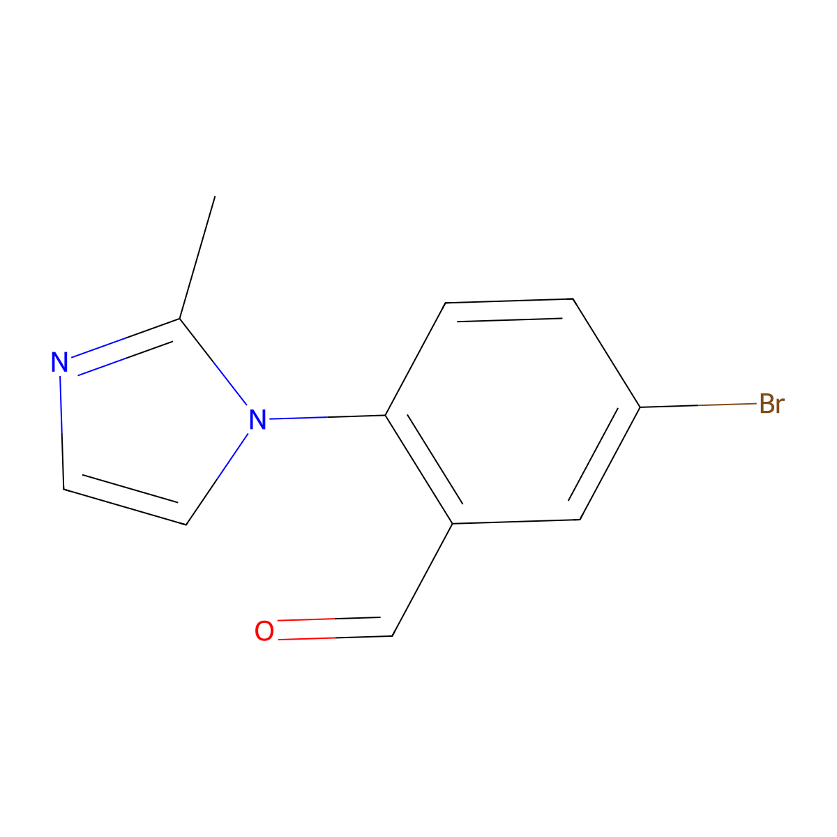 5-Bromo-2-(2-methyl-1H-imidazol-1-yl)benzaldehyde molecular structure, CAS 1696711-71-3