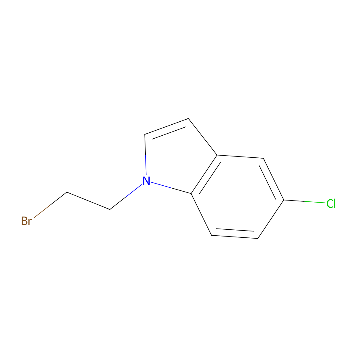 1-(2-bromoethyl)-5-chloro-1H-indole molecular structure, CAS 169674-07-1