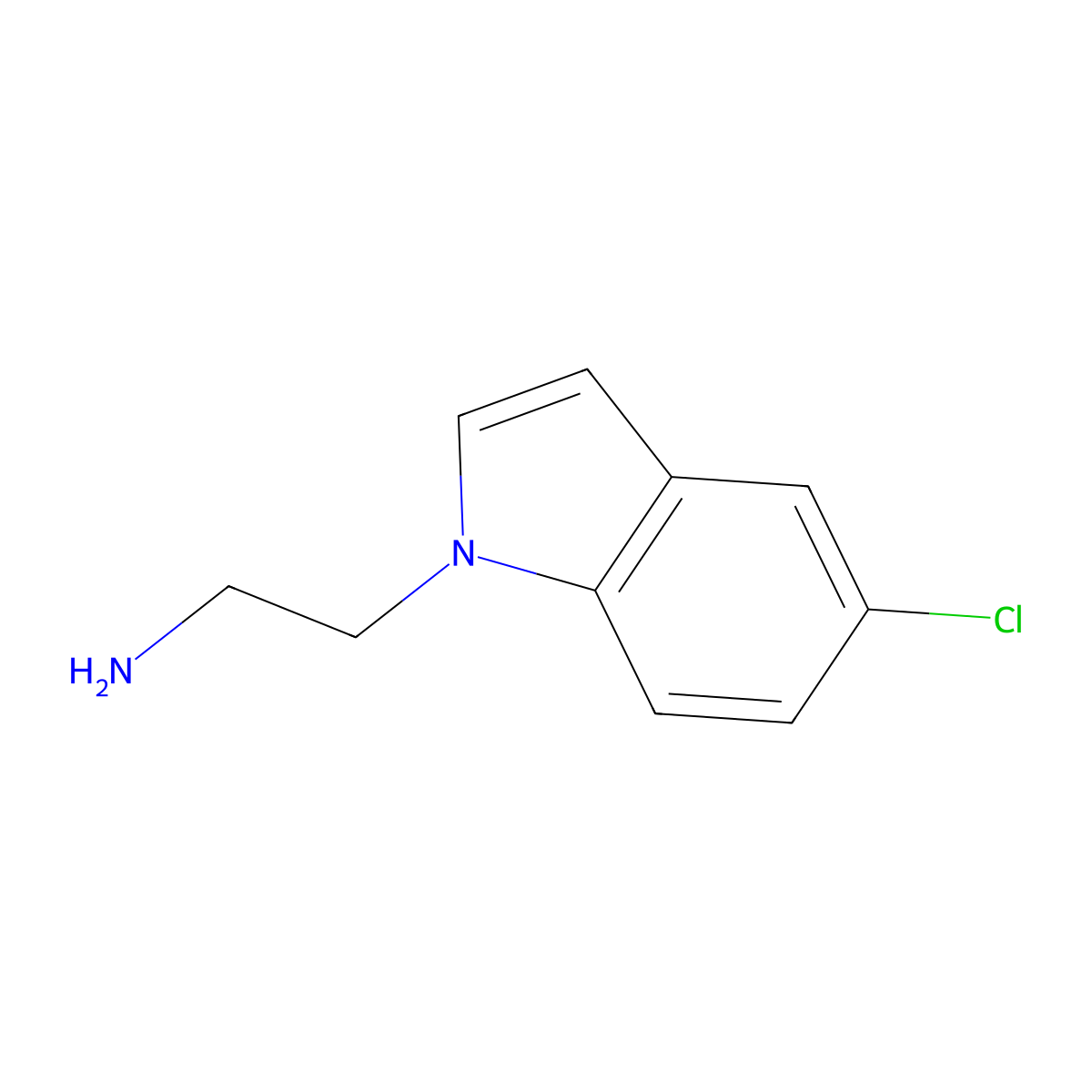 2-(5-chloro-1H-indol-1-yl)ethan-1-amine molecular structure, CAS 169674-88-8