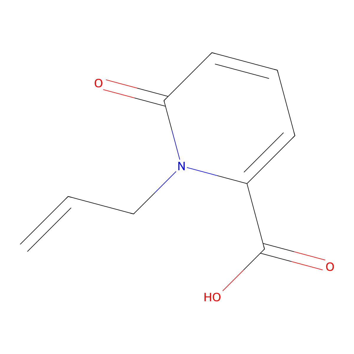 6-Oxo-1-(prop-2-en-1-yl)-1,6-dihydropyridine-2-carboxylic acid molecular structure, CAS 1696745-02-4