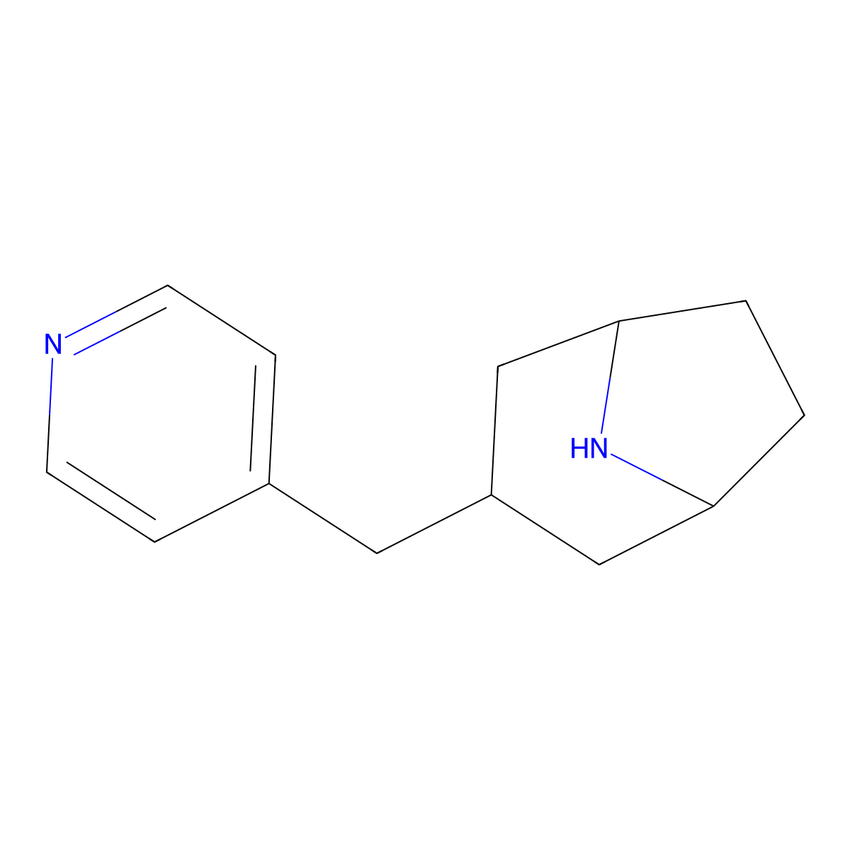 3-[(Pyridin-4-yl)methyl]-8-azabicyclo[3.2.1]octane molecular structure, CAS 1696746-53-8