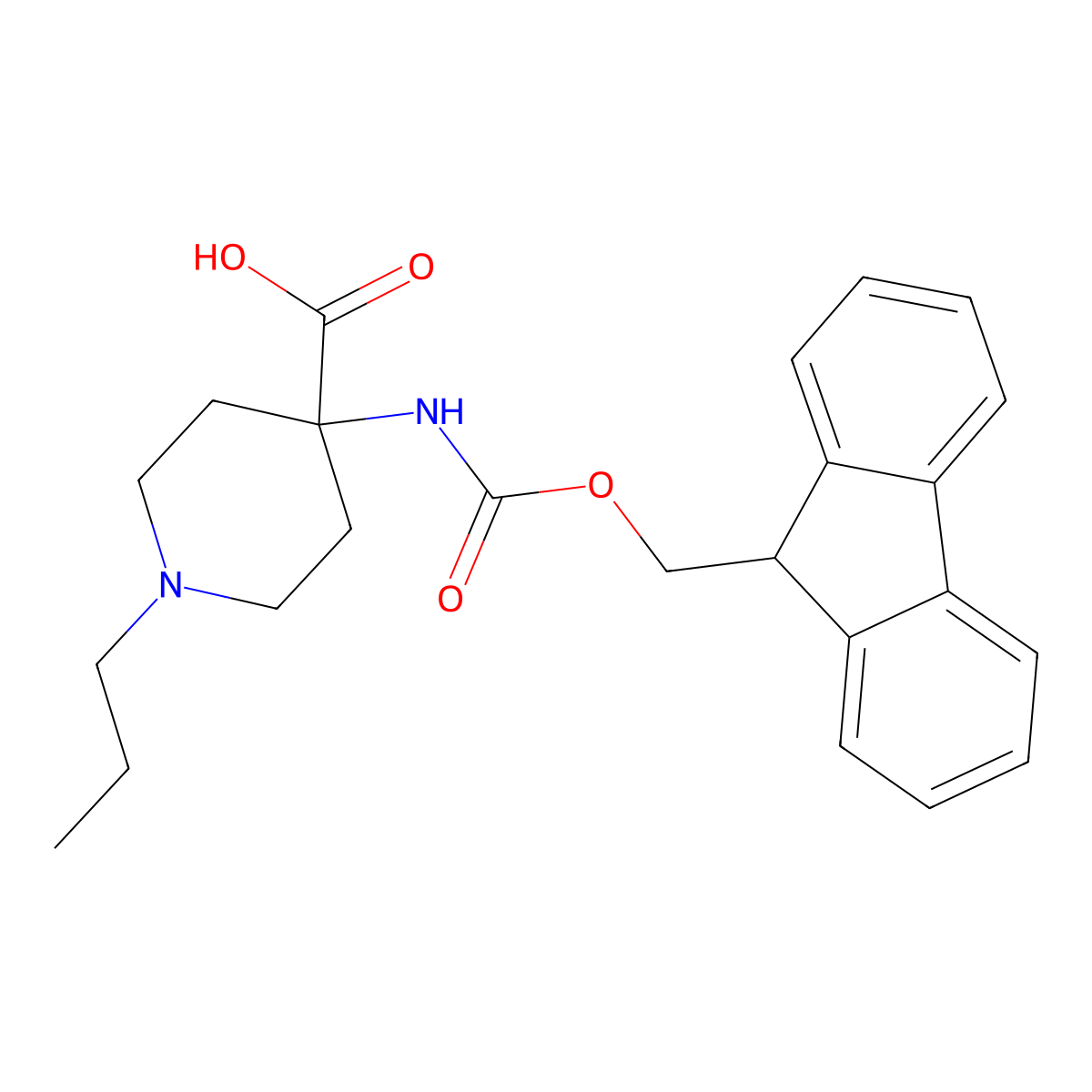 4-(Fmoc-amino)-1-propylpiperidine-4-carboxylic acid molecular structure, CAS 1696751-27-5