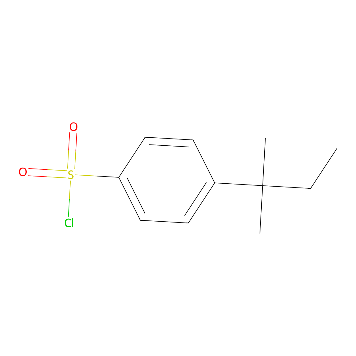 4-(2-Methylbutan-2-yl)benzene-1-sulfonyl chloride molecular structure, CAS 169677-20-7