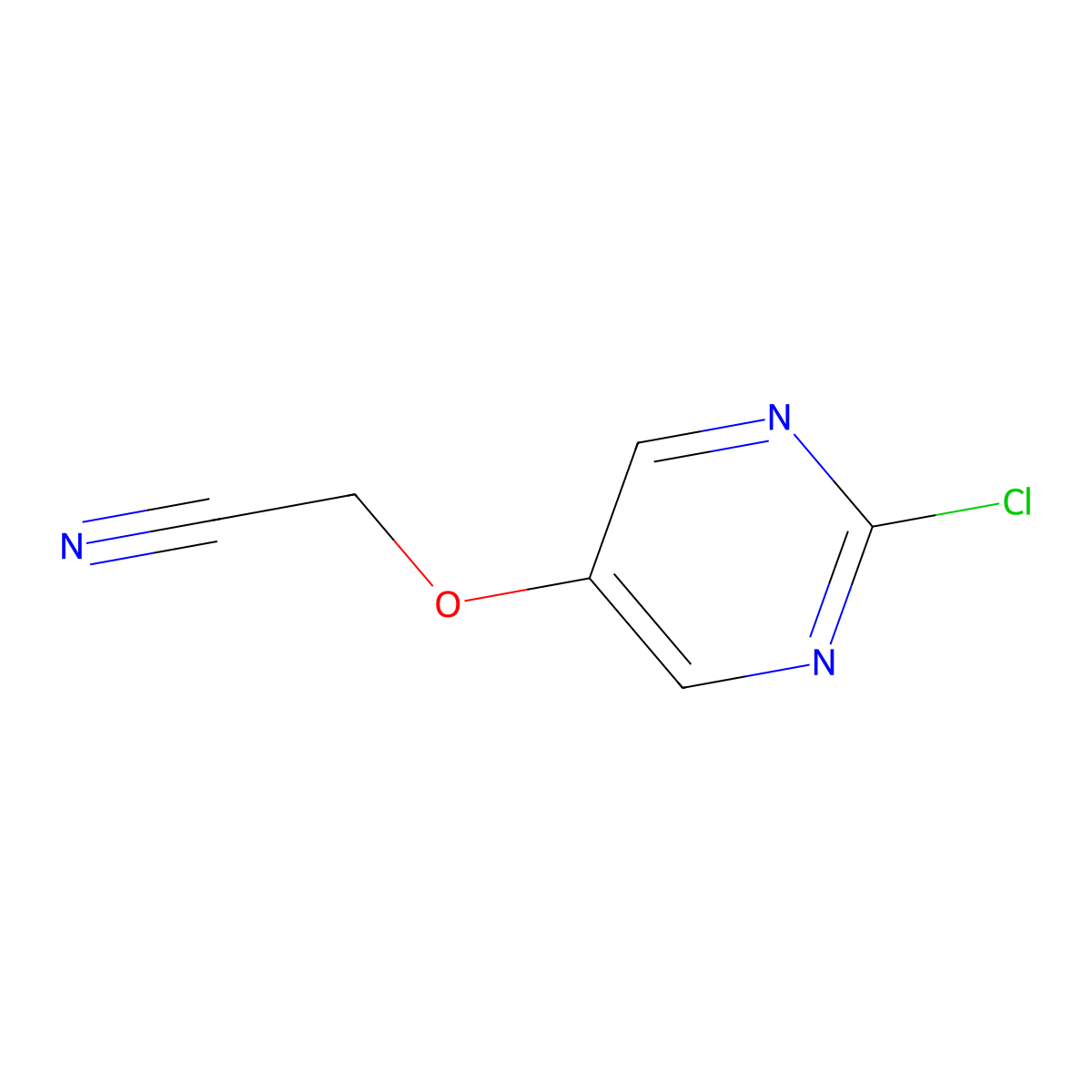 2-((2-Chloropyrimidin-5-yl)oxy)acetonitrile molecular structure, CAS 169677-65-0