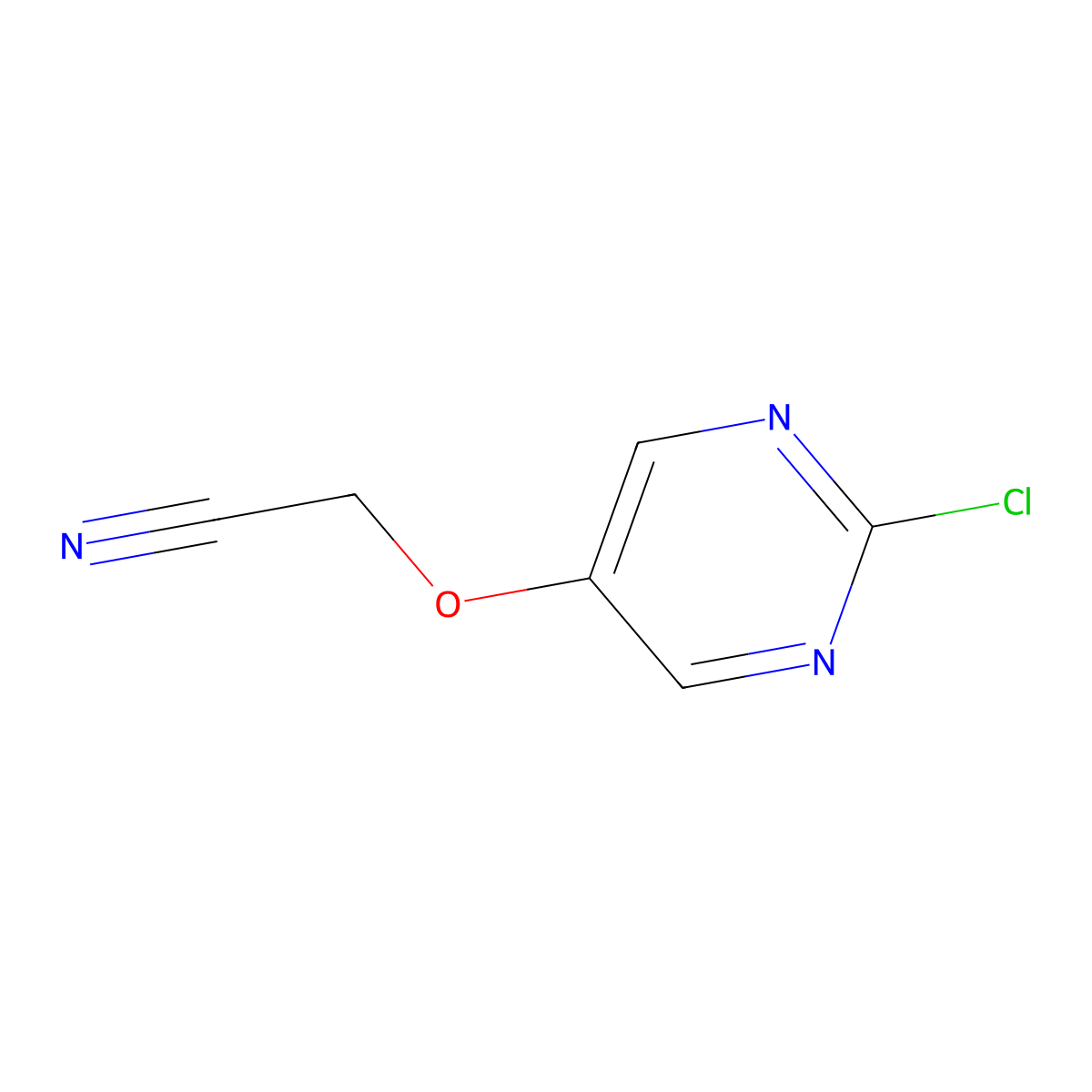 2-((2-Chloropyrimidin-5-yl)oxy)acetonitrile molecular structure, CAS 169677-65-0