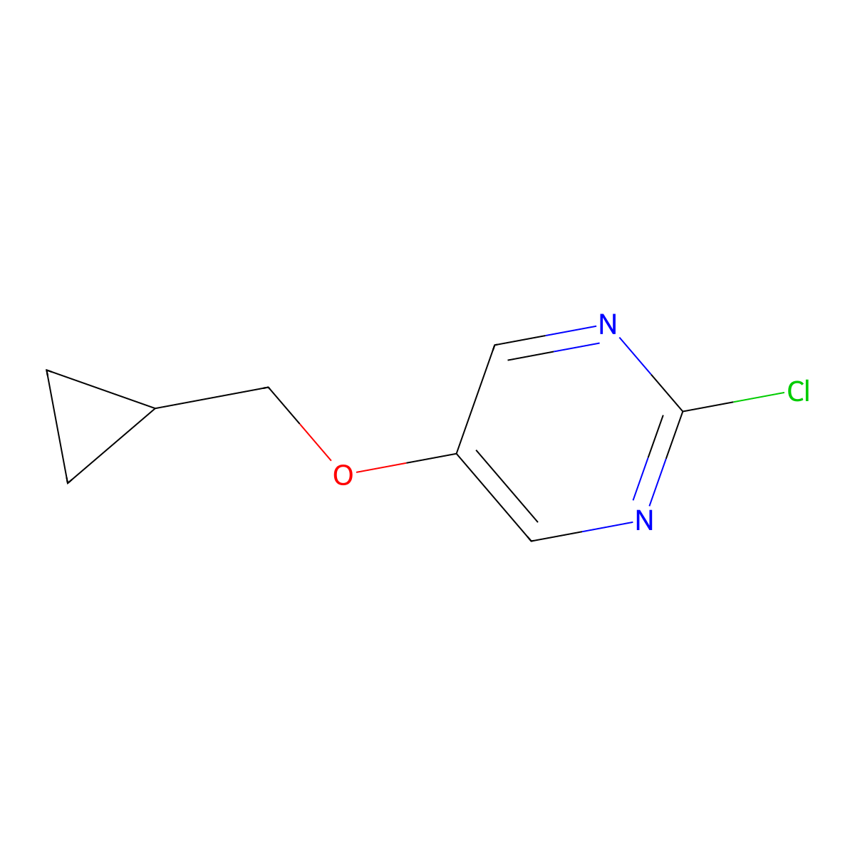 2-Chloro-5-(cyclopropylmethoxy)pyrimidine molecular structure, CAS 169677-66-1
