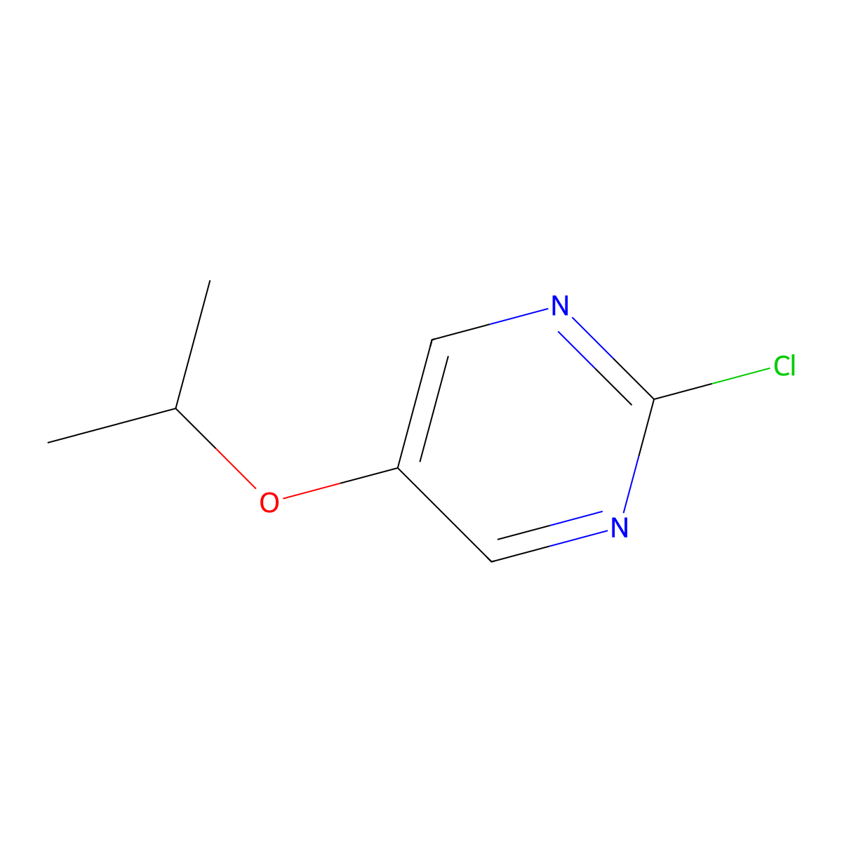2-Chloro-5-(propan-2-yloxy)pyrimidine molecular structure, CAS 169677-67-2