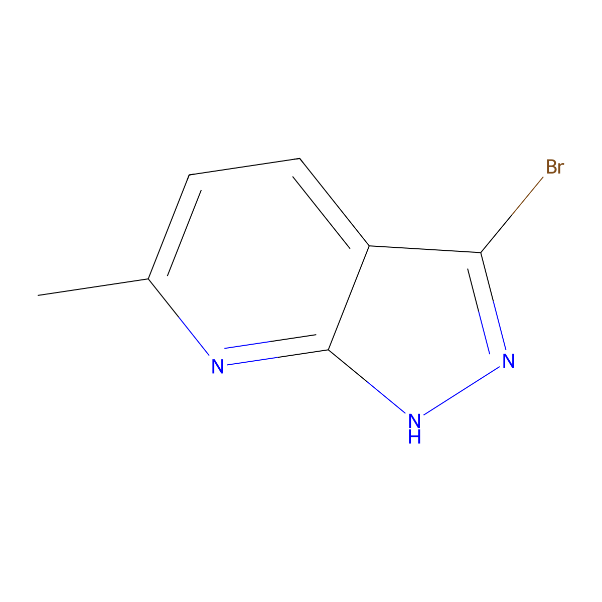 3-Bromo-6-methyl-1H-pyrazolo[3,4-b]pyridine molecular structure, CAS 1696771-07-9