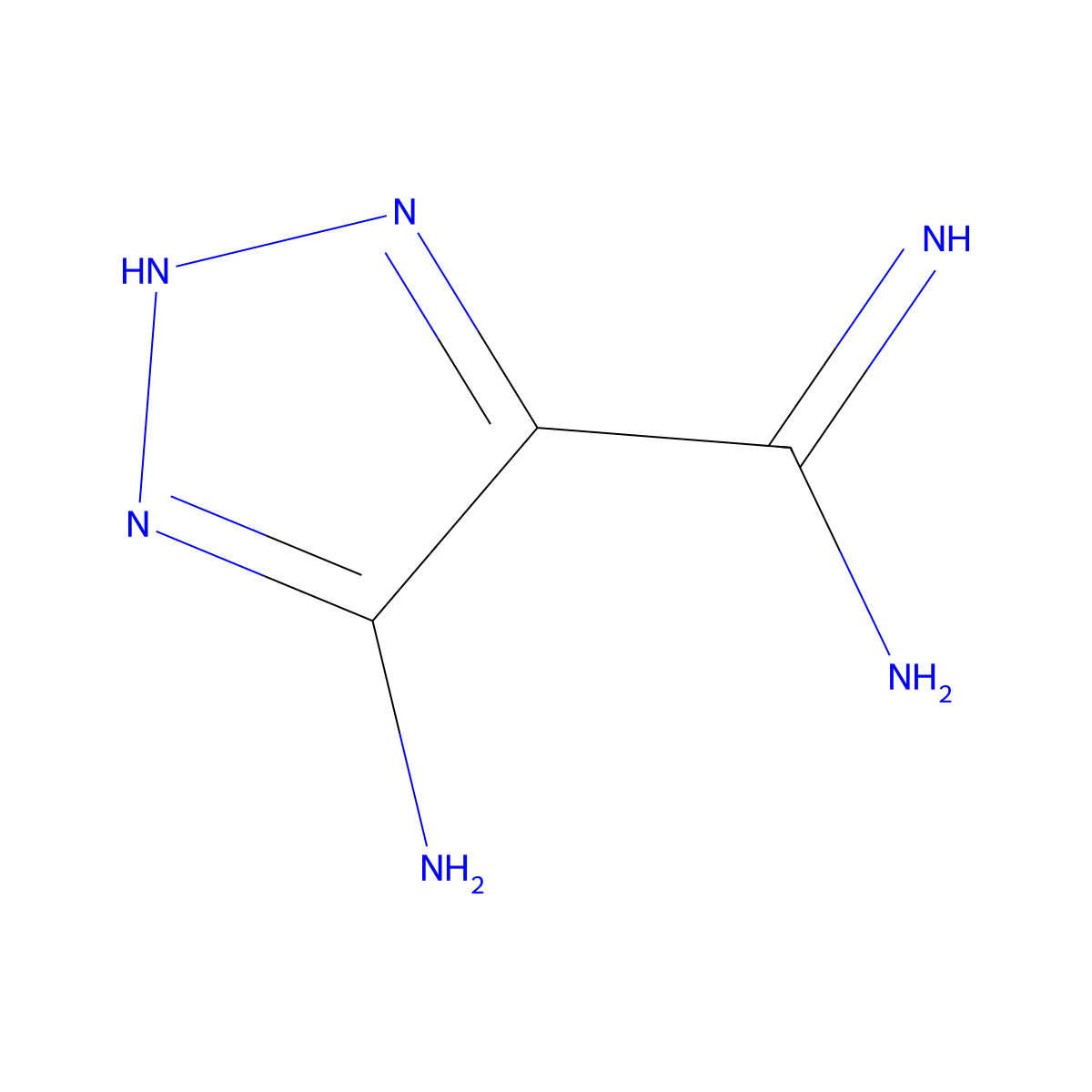 (5-Aminotriazol-4-ylidene)methanediamine molecular structure, CAS 16968-07-3
