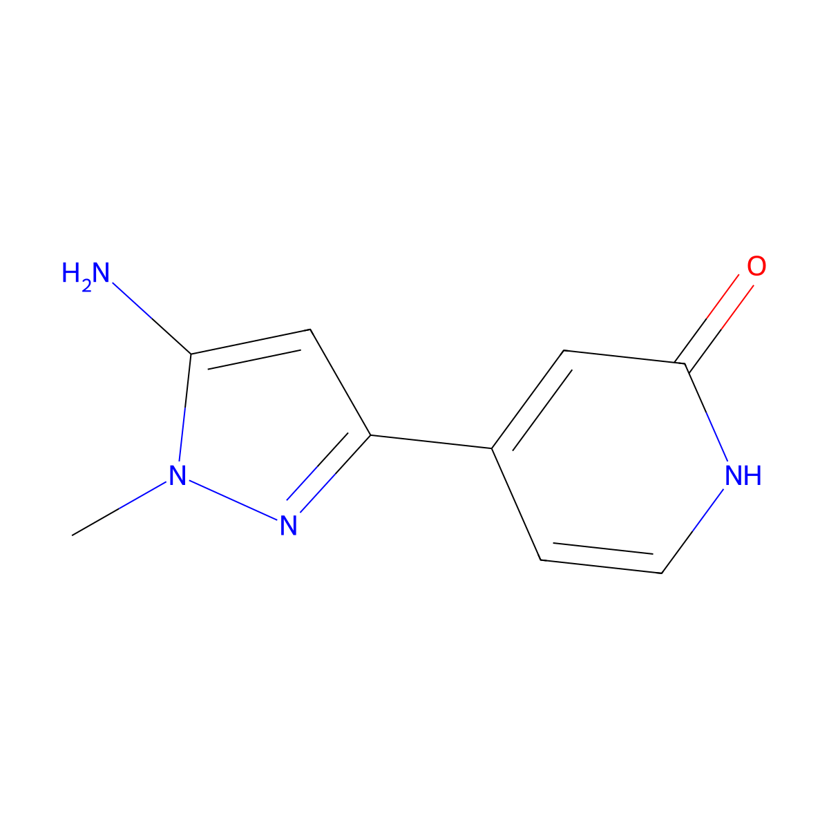 4-(5-Amino-1-methyl-1H-pyrazol-3-yl)-1,2-dihydropyridin-2-one molecular structure, CAS 1696807-73-4