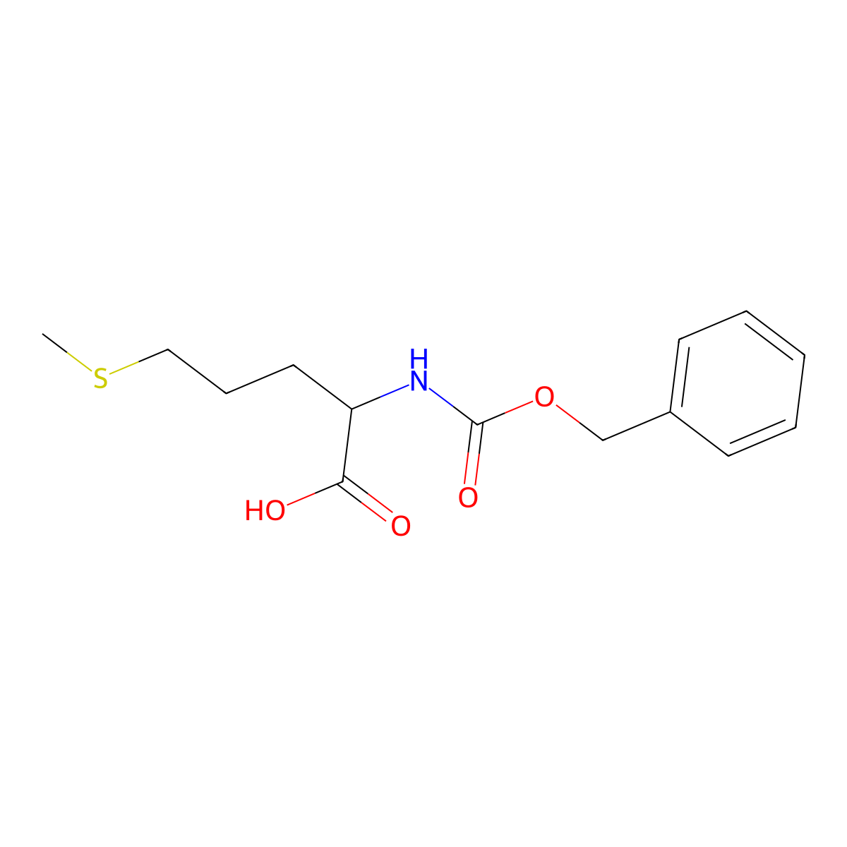 2-{[(Benzyloxy)carbonyl]amino}-5-(methylsulfanyl)pentanoic acid molecular structure, CAS 1696845-67-6