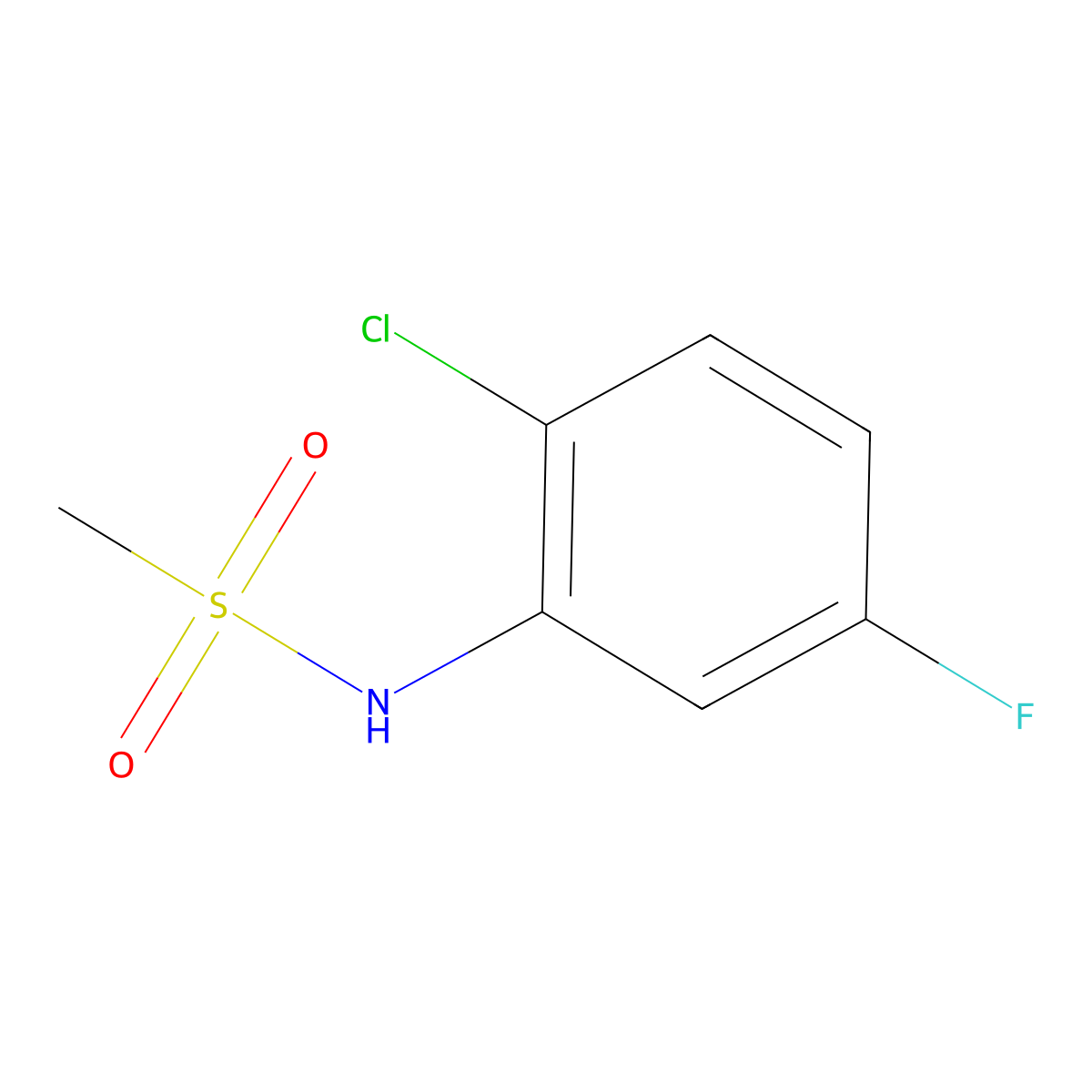 N-(2-Chloro-5-fluorophenyl)methanesulfonamide molecular structure, CAS 1696848-73-3