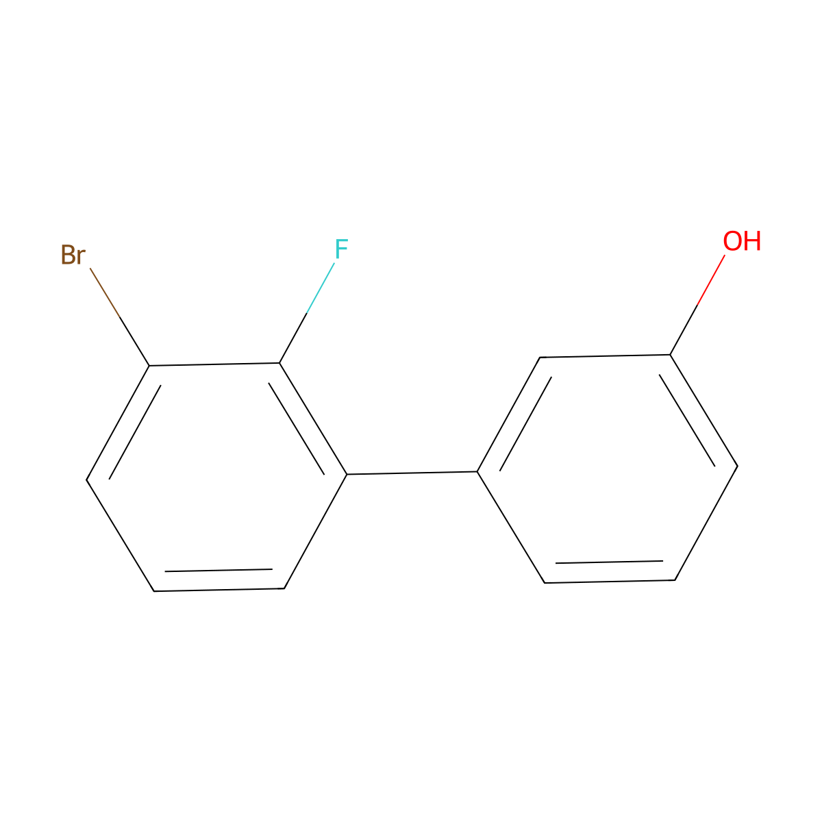 3-(3-Bromo-2-fluorophenyl)phenol molecular structure, CAS 1696856-43-5