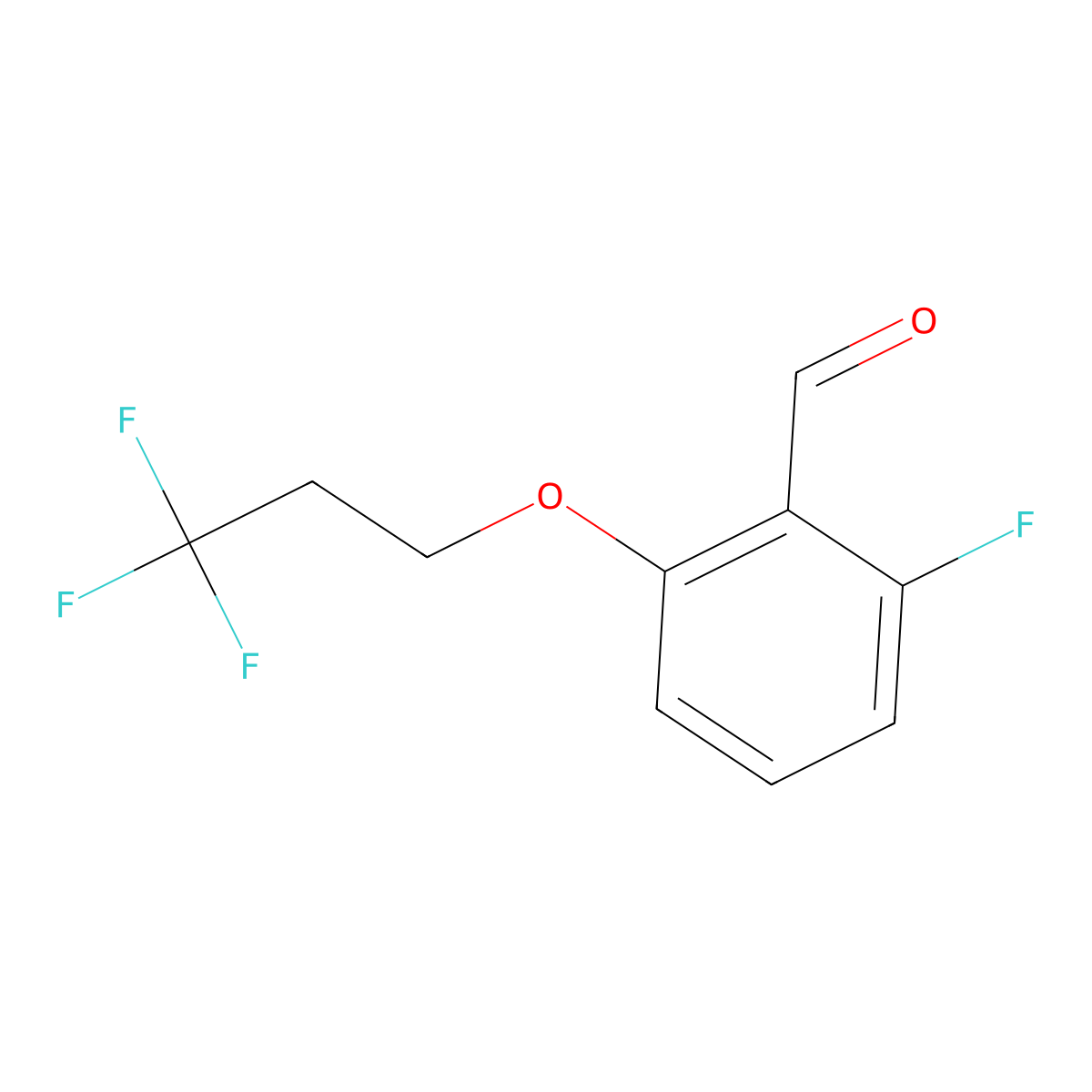 2-Fluoro-6-(3,3,3-trifluoropropoxy)benzaldehyde molecular structure, CAS 1696896-40-8